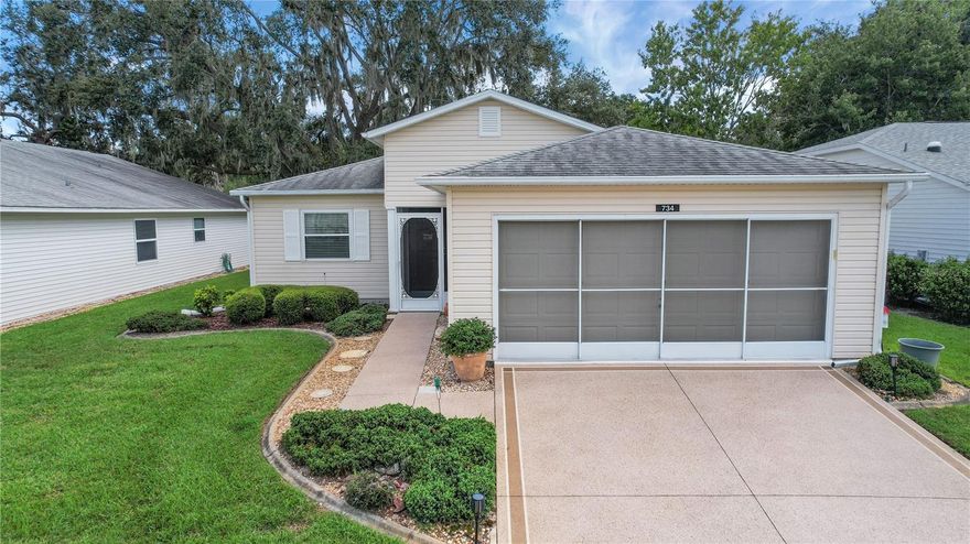 Lovely charming 3 Bed/2Bath Home in Pennbrooke Fairways with no rear neighbors! Popular  Daytona floor plan features 3 bedrooms (one is a den) and 2 full bathrooms. As you step inside, you'll notice the laminate flooring that extends throughout the living areas with carpet in the bedrooms.   The foyer leads you into the dining room, which opens to the spacious living area. The kitchen has nice corian countertops, newer appliances, and plenty of cabinets for storage. The INSIDE laundry room is a great bonus feature. The generously sized master bedroom offers a large walk-in closet with 2 doors and full bathroom with dual sinks and a walk-in shower with seating and beautiful glass doors. One of the guest rooms includes a closet, while the other is closet-free and could serve as a den or office. The enclosed lanai offers peaceful open space views, and is great for enjoying many beautiful Florida evenings! The roof was replaced in Oct 2016, water heater 2025 and the HVAC system was updated in 2012. A few other great features include newer windows & slip proof painted driveway! The Pennbrook monthly $255.00 HOA includes cable, high speed internet, lawn mowing and edging, multiple pools, security and common area taxes. There is a 24-hour guarded security gate, pools, golf courses, restaurant, pro shop, and a grand hall. Need more to do….how about tennis courts, bocce ball, pickleball, cornhole, shuffleboard plus 2 rec centers with over 100 activities. Pennbrooke has something for everyone, the problem is trying to fit everything you want to do into your schedule! It’s a pet-friendly community where you can enjoy your retirement in a resort like setting. Come live the active 55+ lifestyle and relax in this beautiful home! Call today for your private showing!