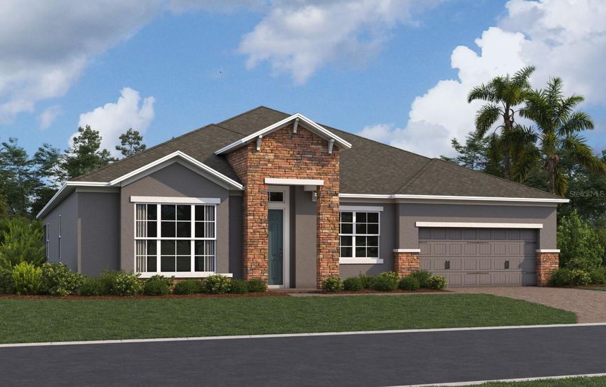 Ready now! Discover this exceptional new construction home at 903 Pointe Emerson Boulevard in Apopka, Florida. This home features 5 bedrooms–including a first-floor owner's bedroom–4.5 bathrooms open-concept living space, a dining room, a bonus room, a 2-car garage with storage extension, and much more! The floorplan maximizes functionality while maintaining an elegant flow between living areas. The open-concept design creates seamless transitions between the kitchen, dining, and living spaces, ideal for both relaxation and hosting gatherings. The owner's bedroom suite on the main level offers convenience and privacy, while the additional 4 bedrooms provide ample space for family, guests, or home offices. Each of the 4 bathrooms is carefully positioned for optimal accessibility and privacy. Located in a desirable Apopka neighborhood, this home offers proximity to parks and recreational opportunities. The area features quality design standards and well-planned community development, making it an attractive location for families seeking a blend of suburban tranquility and convenient access to amenities!