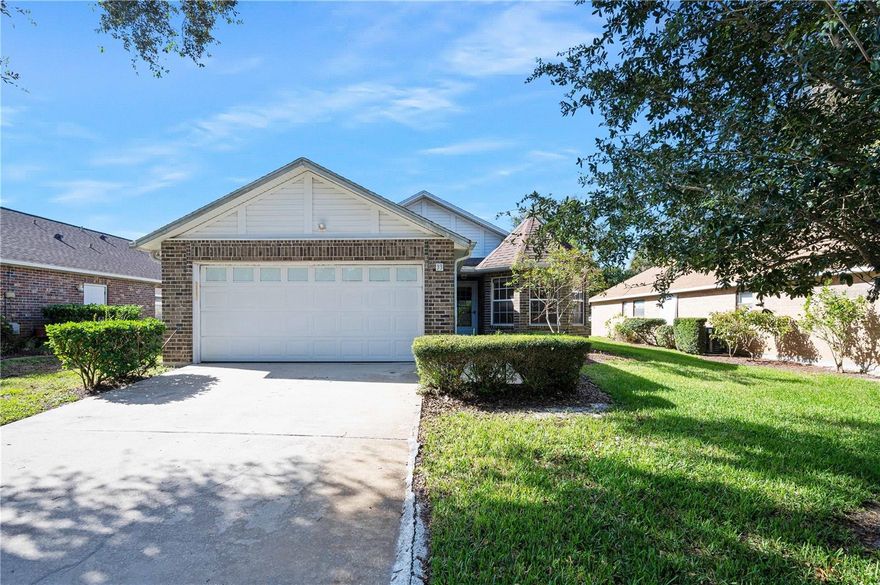 FINANCING FELL THROUGH!!  PRICED FOR IMMEDIATE SALE. BRAND-NEW ROOF AND CARPET 2023!! This cozy 2 bedroom, 2 bath, 2 car garage brick home awaits a new owner and their personal touches. Upon entering, you will notice the upgraded features such as the half wall to the kitchen, archway to the living room, and niches above. The spacious kitchen features plenty of cabinet and countertop space, a pantry, and breakfast nook with a bay window. The large opening from the kitchen to the rest of the home gives the home the more open feel. The master bedroom boasts a large walk-in closet and an en suite bathroom with dual sinks, water closet, separate tub and shower. Other great home qualities are a rear screened-in porch and an inside laundry room. Lots of storage with a hall closet in the front of the home, extra storage in the laundry area, and shelving in the garage. The HOA maintains the lawn in this gated neighborhood. Conveniently located to Central Park, doctors, groceries, restaurants, shopping and more. Central Park is expansive and has waterways for kayaking, non-motor boats, fishing, walking trails, picnic areas, a playground, and more.