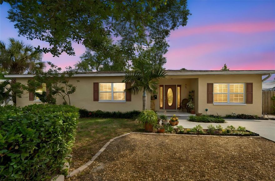 Impeccably maintained and charming 3 bedroom, 2 bath home in the highly desirable Jungle Country Club neighborhood. No flood insurance required, flood designation X. Located close to Treasure Island beach, St. Pete Beach and the Tyrone Square shopping district. The oversized, fenced backyard provides privacy and has plenty of room for installation of a pool. This home features a split bedroom plan with walk-in closet, vaulted ceiling and recessed lighting. The enclosed porch features a sauna and separate air conditioning. Many other amenities including cork flooring, hurricane shutters, rainwater storage, well water irrigation with hand pump, and much more. Location, location, location . . . The popular Jungle Country Club neighborhood is minutes from the beautiful Gulf Beaches, St. Petersburg College, Admiral Farragut Campus and downtown St. Petersburg. Walking distance to Azalea Park and Walter Fuller Park and the Pinellas Trail. Incredible value for a home with this much to offer!