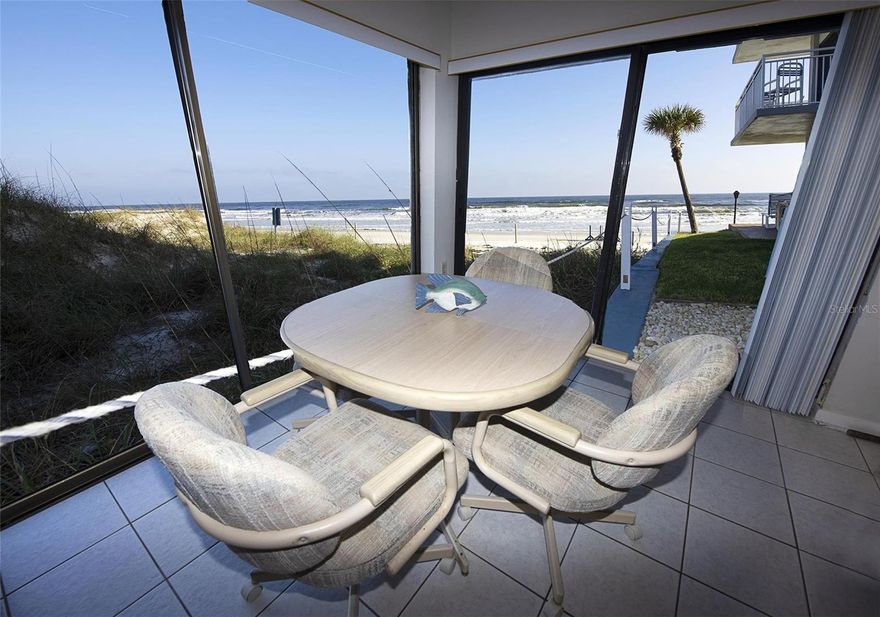 Direct ocean front - 1 bedroom, 1 full baths. This is a vacation rental completely furnished. Call Ocean Reef Villa to verify pricing and availability. 386-426-5684 Weekly rate: 925.00 Monthly Rate: 2775.00