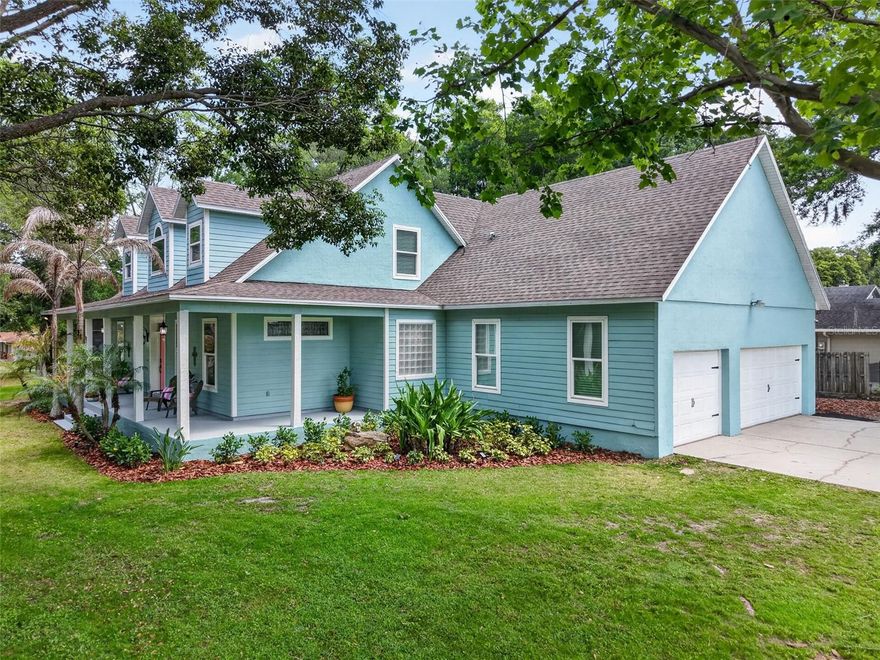 Nestled in the heart of downtown Oakland, FL, this newly renovated two-story home features 4 bedrooms and 2.5 bathrooms. Situated on an oversized lot of nearly 1/2 acre, the property includes a resort-style pool, screened patio, shed, and a 3-car garage.  Perfectly positioned between Clermont and Winter Garden, this rare property sits on quiet, charming dirt roads, surrounded by mature LIVE oak trees with NO HOA and direct access to the Winter Garden Trail right from your backyard. Bring your boat, bring your toys—this one has room for it all! From the moment you arrive, the mature landscaping and inviting front porch set the tone for the peaceful retreat that awaits. Step inside to a fully renovated 2026 kitchen featuring upgraded quartz countertops, LVP flooring, subway tile backsplash, refaced cabinets with modern hardware, and a brand-new refrigerator—truly a chef’s dream. Just off the kitchen, new french doors lead to your private patio and show-stopping 2019 salt water pool complete with spa and slide, perfect for entertaining or unwinding after a long day. The first floor includes a large guest bedroom and a spacious primary suite with an oversized walk-in closet and a relaxing ensuite offering a soaking tub and separate shower. Upstairs, you’ll find two generously sized guest bedrooms and a beautifully appointed guest bath. This home is loaded with upgrades for peace of mind and comfort, including 2021 AC units, 2021 roof, 2026 LVP flooring, fresh interior paint and baseboards, newer windows, new fixtures, new landscaping, a new water heater, and a newly painted shed/workshop. Located in the heart of Oakland, you can golf cart to Downtown Winter Garden, Plant Street Market, the Lake Apopka boat ramp, shops, dining, and weekly events. Homes with this level of privacy, upgrades, and location rarely become available—and this one checks every box.
Bring your golf cart and don’t miss your chance to own a truly unique custom home in the heart of Oakland. This property will not last! Let’s make it yours.