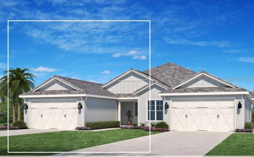 LUXURY VILLA! - In the prime location of Shellstone at Waterside this Luxury Villa offers Tile Flooring Through Out, Quartz Countertops, Tray Ceilings, Soft-Close Cabinets, 8' Doors, Impact Glass Windows, Oversized 2- Car Garage and a Screened in Lanai. It's the perfect unit for someone looking to dip their toe into Florida living or maybe someone looking to downsize in square footage and maintenance. 

Shellstone at Waterside is a maintenance free and amenity rich community offering Two Amenity Sites. The community features: Pickle Ball Courts, Tennis Courts, Basketball, Playgrounds, Dog Parks, Event Lawn, Screen-in Pavilion, Pool with Spa, Fitness Center, Club House and walking trails throughout the community. There is also a Lifestyle Director, Tennis Coach and Fitness Instructor. 

There are furnished models open to the public everyday, but please call the sales office to tour this specific unit.