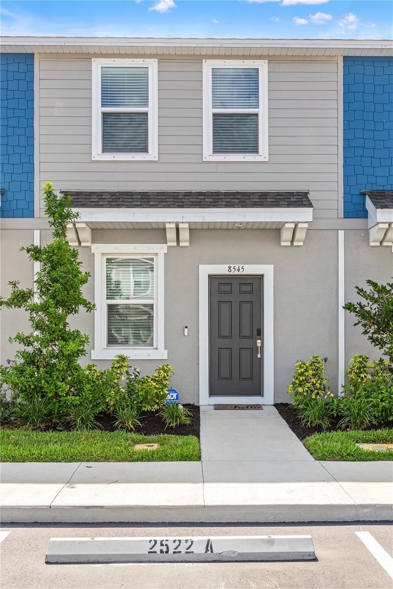 Seller is motivated! Priced to sell! Welcome to the Only Available, Premium-Lot Townhome with Park Views! Move-in ready! This meticulously cared-for 2-bedroom, 2.5-bathroom townhome offers a refined living experience with thoughtful upgrades throughout. Spanning approximately 1,200 square feet of open living space and 9-foot ceilings, this home is bathed in natural light and with southeast-facing views it offers the perfect vantage point for enjoying peaceful sunrises over the park. Built in 2024, this residence has never had anything hung on its walls, ensuring a fresh and pristine interior. Builders warranty is transferable! The kitchen is a chef’s delight, featuring stainless steel appliances, white shaker-style cabinetry, elegant quartz countertops, and touchless faucet. The open-concept living room and lanai create a seamless flow for relaxation and entertaining, complemented by a convenient powder room on the main floor. Upstairs, the spacious primary suite offers a luxurious ensuite bathroom with dual sinks, quartz countertop, and walk-in shower. The second bedroom also features a private ensuite bathroom with a quartz-countertop vanity and a combination tub/shower. A conveniently located laundry closet with a washer and dryer completes the upper level. For peace of mind, the ADT security system includes a front door camera, lanai camera, motion sensors, glass break detection, smoke detector, and sensors on all first-floor windows and doors. The lanai has been screened in with no-see-um protection and has a lockable door. The roof is maintained by the HOA. Located within the highly sought-after Skye Ranch community, this pet-friendly neighborhood boasts exceptional amenities, including a park, two tennis courts, pickleball, community pool, volleyball, and soccer field. Additionally, the home is zoned for Riverview High School, with Skye Ranch School K-8 set to open in August 2025. Experience the perfect blend of elegance, security, and maintenance-free living in this remarkable townhome. Schedule a private showing today!