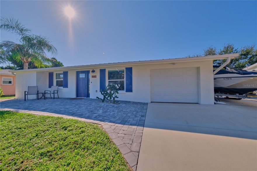 Welcome to this fully updated 2 bedroom, 2 bathroom pool home in  the desirable West of the trail Tropical Shores community offering a bayside marina and incredible shopping convenience with no HOA or deed restrictions.
Inside, the home has been completely refreshed with a remodeled kitchen (2022) featuring solid wood cabinets, quartz counters, and an open layout. The primary suite was updated in 2025, new shower, and custom closets. Both baths have been modernized for everyday comfort.
Peace of mind comes with big-ticket upgrades: metal roof (2016), hurricane-rated windows, slider & garage door (2023), 200-amp panel (2023), full repipe with lifetime warranty (2018), and drain line relining (2020). Outside, enjoy a resurfaced pool with paver patio (2021), fenced yard, and an extra-large gated driveway (2024),
An optional Tropical Shores Civic Club membership gives access to the private boat ramp, slips, and clubhouse. Minutes from Costco, WalMart, Lowes, Publix, Pine View School, and just a short drive to Siesta Key and Nokomis Beaches. Schedule your showing today!