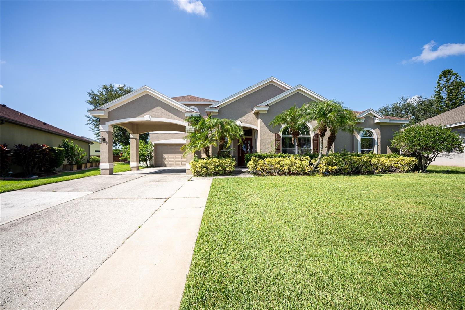 Welcome to this beautifully maintained two-story single-family home located in one of the area’s most sought-after communities. This spacious 4-bedroom, 3-bathroom residence offers a thoughtfully designed layout with all bedrooms and bathrooms located on the first floor, providing convenience and functionality for families of all sizes.
The open-concept main living area includes a modern kitchen that seamlessly flows into a large great room, perfect for entertaining or everyday living. Upstairs, a generously sized bonus room offers flexible space ideal for a media room, home office, playroom, or guest retreat.
Step outside to your private backyard oasis featuring a sparkling pool and spacious lanai—ideal for outdoor dining, relaxing, or enjoying Florida’s year-round sunshine. The home also features a two-car garage and an additional carport, providing plenty of parking and storage options.
Situated in a well-established, family-friendly community, residents enjoy access to exceptional amenities including a playground, tennis courts, pickleball courts, and beautifully landscaped common areas. Whether you’re looking to stay active or simply enjoy the outdoors, this neighborhood offers something for everyone.
This home is conveniently located near top-rated schools, major highways, shopping centers, and dining options, making everyday errands and commutes a breeze. With its prime location, thoughtful design, and access to premium community amenities, this property offers an unmatched opportunity for comfortable and stylish living.
Don’t miss your chance to own this incredible home—schedule your private tour today!