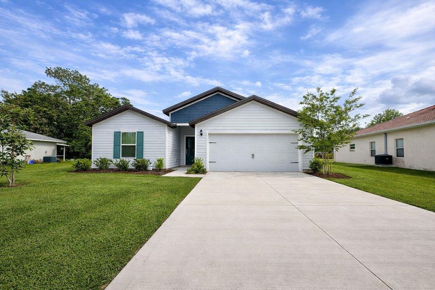 Looking for room to grow? Look no further than 34 Presidential Ln in Palm Coast! This brand new never lived in home features FIVE Bedroom and THREE FULL bathrooms! Step inside and you'll take note of the easy to maintain LVP Flooring throughout. The 3rd full bathroom has expansive counter space, and quartz countertops throughout the home! Walking down the main hallway you'll be invited into a bright and open living space, as well as your kitchen with plenty of counter space and cabinet storage. Enjoy quiet nights on your covered patio, although the home is completely move in ready now, there is endless potential for your finishing touches to make it yours! Rest easy knowing this home comes with a 1 year all inclusive warranty AND a 7 year structural and systems warranty from the builder! *Special Incentives available if using builders preferred lender.