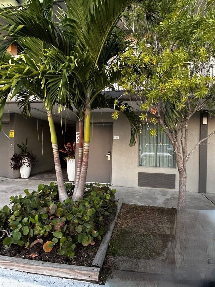 Stylish studio at Sarasota Cay Club inside the Ramada by Wyndham on Tamiami Trail! This turnkey first-floor unit is fully furnished with a king bed, desk, and storage closet—perfect as a dorm room or short term stays for the business travelers.  HOA fees include all utilities (electric, cable, internet, water, sewer, phone, pest control, exterior maintenance), making ownership hassle-free. Great investment property as well given that short-term rentals are allowed and can be listed on Airbnb or VRBO for income potential. Enjoy resort-style amenities: a large pool, tiki bar, on-site restaurants, and lovely water views throughout the property. Just 10 miles from Sarasota Airport, this is a rare opportunity to own a flexible retreat in a prime location.