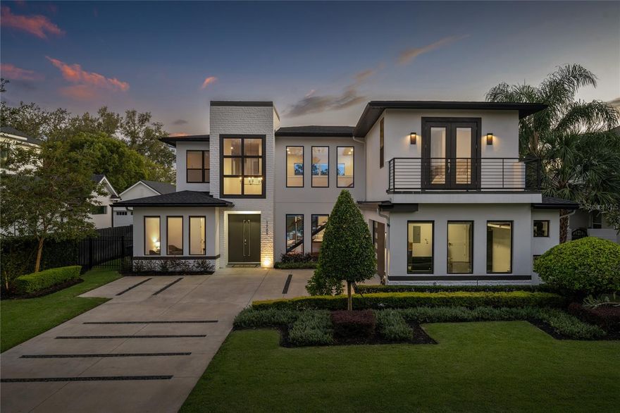 Stunning Winter Park modern home on the tree streets.
