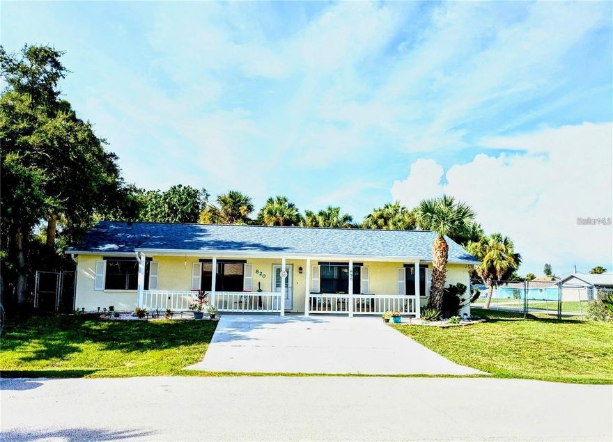 If you are ready to experience Florida's lifestyle then this beach vibe ranch style home is a must see. Conveniently located within one mile from beautiful Manasota Key Beach and ¼ of a mile from Lemon Bay Preserves (walking trails), this unique split-level plan home offers a primary bedroom suite with its own independent entry and an adjacent bonus room that may be used as a nursery, office, personal gym, or as it is currently being used as an in law suite for extended family stays. In the kitchen you will find new cabinets, quartz countertops, and whirlpool appliances. The kitchen has sliding door access to an air-conditioned lanai that leads out to a fully fenced backyard. Added plusses: NEW ROOF INSTALLED AUGUST 2024. Spacious second and third bedrooms, NO HOA fees, potential income generating property, no mandatory flood insurance, corner unit, concrete construction, public water/sewer available, front porch, concrete patio area, outside shower, large shed, newer air condition and water heater.