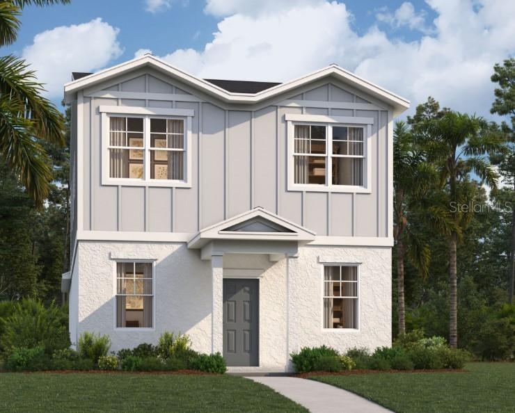 One or more photo(s) has been virtually staged. Under Construction. Discover the perfect location at Spring Walk at the Junction in Volusia County. Conveniently located just 5 miles from Seminole Town Center and within a short distance of a future Publix shopping center, living at Spring Walk provides easy access to everyday amenities. The DeBary Sunrail Station is just 0.6 miles away, connecting you to a 61-mile commuter rail system from DeBary to Downtown Orlando, Kissimmee, and Poinciana. Quick access to major transportation routes like US 17, I-4, the Central Florida Greenway, the Wekiva Parkway, and SR 46 makes for effortless commuting. Sanford International Airport is just 15 miles away for frequent travelers. Spring Walk at the Junction not only offers convenience, but also a lifestyle. Walk to Gemini spring, bike trails, playgroup, dog park, spring to kayak, grills with pavilion, camping, all under shade in beautiful park. Homeowners will enjoy a 7-minute drive to the Central Florida Zoo and Botanical Gardens. Boat access to the St. John’s River just 3 miles away—perfect for fishing and boating enthusiasts. Experience the best of Florida living at Spring Walk at the Junction.
Stanley Martin presents the Newcomb, a new two-story single-family home design with a smart open-concept layout, a two-car rear garage, and energy-efficient features ideal for both entertaining and relaxing. On the first floor, enjoy a spacious kitchen with a walk-in pantry for extra storage, a dining area, a living room, and a powder room, plus a covered lanai. Upstairs, explore a primary suite with a walk-in closet, a bathroom with a double vanity, and a conveniently located laundry room to avoid carrying laundry. Enjoy a flex room with endless storage and entertaining opportunities, along with two additional bedrooms upstairs for family or guests. The Newcomb strikes a harmonious balance between low-maintenance living and the spaciousness of a single-family home.
