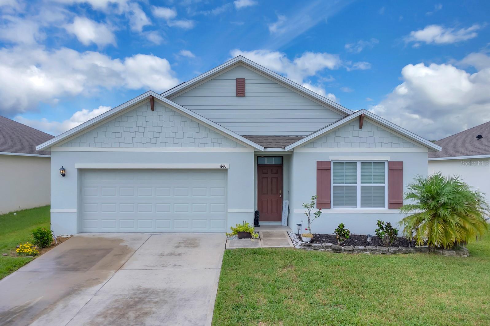 Up to $5,000 in Closing Cost Credit! Take advantage of an exclusive opportunity—this property may qualify for up to $5,000 in closing cost credit when you use the Seller’s preferred lender. Don’t miss out on this added value—contact us today for details!
Welcome to this move-in-ready 4-bedroom, 2-bathroom home located in a quiet gated community with great amenities! Built in 2019, this beautiful property offers 1,851 sq. ft. of living space, a spacious 2-car garage, and fully paid-off solar panels for long-term energy savings.
Step inside to find a bright and open floor plan with tiles, and laminate flooring, a modern kitchen featuring dark cabinetry, nice countertops, a center island, and black appliances. The primary suite offers a large bedroom, double sinks, and a walk-in shower. Secondary bedrooms are generously sized and tastefully decorated—ideal for family, guests, or even a home office.
Enjoy a fully fenced backyard and a community that includes a resort-style pool, clubhouse, playground, and landscaped walking areas. The location is unbeatable—just minutes from Disney, Universal, SeaWorld, Legoland, shopping centers, restaurants, and major highways like I-4, 417, and the Turnpike.