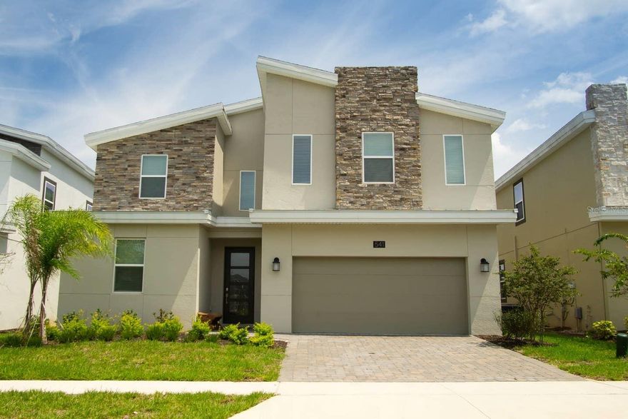 Beautiful 8 bedroom, 5 bathroom home situated in Champions Gate community. Minutes from Disney World and all the major theme parks and attractions. This spacious home offers plenty of room for families to enjoy the perfect retreat. Enjoy the perfect blend of golf community living along with Florida's finest clubhouse / amenities.  NO SUBLEASING