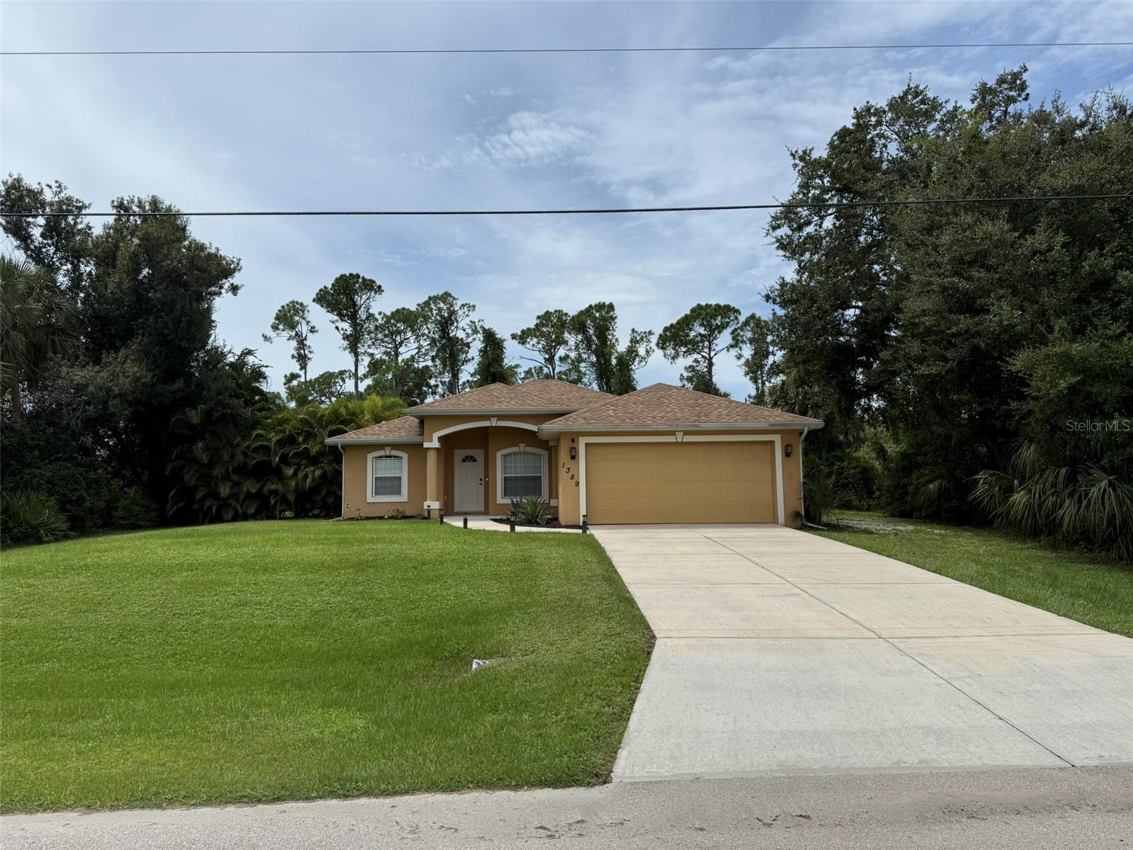 Annual rental . 3/2/2 SALT WATER POOL & SPA home located on DOUBLE LOT in one of the most the desirable areas of North Port. Home has brand new energy efficient A/C, new laminate flooring throughout, newer appliances, granite counters, pool bath The pool can be heated during the chillier months and the extra large spa with mood setting spill over into the pool is great for family relaxation or entertaining. The lanai has plenty of room under roof as well as plenty of additional seating on patio deck. Primary bedroom has double-doors leading directly to the pool area. Living room & bedrooms already have TV mounts installed on walls and home is pre-wired for surround sound system. Guest bath also doubles as a pool bath. ONE cat allowed with a non-refundable pet fee. Pool maintenance is included in rent. First, last & security required before move-in after successful rental application.