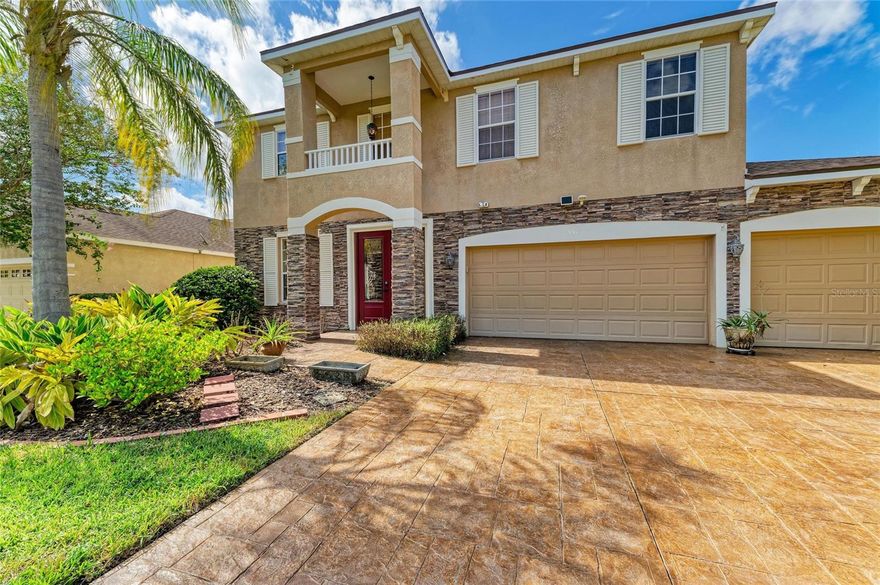 Elegant 4 to 5 Bedroom Pool Home with Pond View and No Rear Neighbors. This stylish home offers 4 bedrooms, 3.5 baths, a large private office that can serve as a 5th bedroom, and a versatile loft, balcony access with a view of the pool and backyard, and pond.  The kitchen overlooks the pool and great room. Ample counter space with an additional oversized granite island and stainless-steel appliances. Kitchen has a reverse osmosis water purification system installed. The 3-car garage comes with additional storage shelving.
Floorplan appeal for a multi-generation family with two bedrooms en-suites. Each en-suite has a walk-in in closet, and easily accommodates King beds in each.  The primary suite features a walk-in shower with a garden tub and a closed water closet. The secondary suite features a walk-in shower in its en-suite bathroom. 
Expanded covered patio space next to the pool, perfect for entertaining and enjoying more of your outdoor space. Newer roof, and AC system. Recent stamped concrete driveway is as beautiful as pavers without the need to pull/spray to maintain the weeds and repack. Pool has been resurfaced. Pool deck recently resurfaced & painted. Full Irrigation system.
Amenities include a large community pool with dual slides for the little ones, a Cabana with pool restrooms, and a completely fenced-in playground with a jungle gym. One of the LOWEST HOA fees you can find without losing out on community Amenities.
Located in the desired area between University Parkway and SR70, you have more shopping and restaurant options than you are ready for.  Multiple Gulf beaches are nearby. 
Amenities include a large community pool with dual slides for the little ones, a Cabana with pool restrooms, and a completely fenced-in playground with a jungle gym. One of the LOWEST HOA fees you can find without losing out on community Amenities. 
Located in the desired area between University Parkway and SR70, you have more shopping and restaurant options than you are ready for.  Multiple Gulf beaches are nearby.  Doll house and 3D Virtual Tour available.