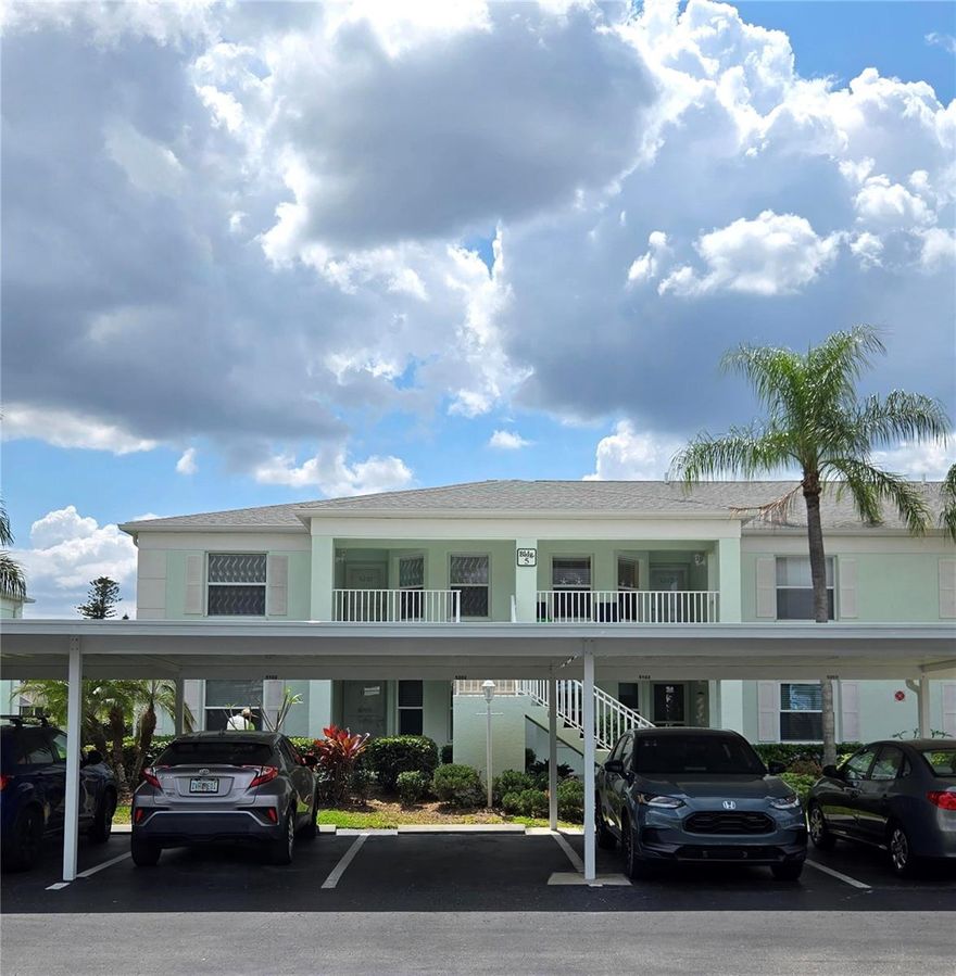 WATERFRONT TWO BEDROOM - TWO BATH CONDO IN DESIRABLE COCO PLUM 55+ COMMUNITY.
This immaculate and beautifully appointed second story home with spectacular water views features:
**Florida style decor with vaulted ceilings so no noise overhead; 
**All lights, ceiling fans, switches, hardware, baseboards have been updated;  
**Blackout curtains throughout;
**Cozy breakfast nook for two overlooking Bar-B-Q area;
**Long breakfast bar seats four with custom tile work, foot-rail & quartz countertops in kitchen;
**Built-in TV and stereo center with custom LED lighting in large living room;
**Dining & entertainment area is by the lanai and has a custom-built bar with wine cooler;
** Split Bedroom floor plan;
**Master Bedroom (with ensuite bath) has views of the waterway;
**Second Bedroom (with en-suite guest bath) has views of the grassy picnic area;
**Both full baths have porcelain sinks, wood vanities & one-unit Kohler commodes;
**Pet-free home but community is pet friendly up to 15 lbs;
** NON-SMOKING owners! 
**Sparkling blue HEATED community pool, long enough for laps, with bathroom, tables, chairs and loungers;
**Covered designated parking;
**Roof was replaced in 2023;
**HOA is only $277/month;
**55+ community, no renting - so no strangers coming & going year round.
Close to shopping such as Publix, Walmart, TJ Maxx, Ross, Hobby Lobby.
Plenty of restaurants such as Anna Maria Oyster Bar.
Outdoor activities - Wellen Park, Warm mineral springs, and next door is Dallas Park (volleyball, tennis, and a playground) with a launch pad if you want to kayak/canoe, boat or fish.
Don't forget the BEACHES just a short drive away.
Enjoy the Florida lifestyle in a relaxed low-maintenance condo. 
Perfect as a winter home!
Sit out in the lanai overlooking the water; enjoy your coffee in the mornings with birds singing, and the beautiful sunsets with a cocktail in the evenings. Come see your very own Oasis!