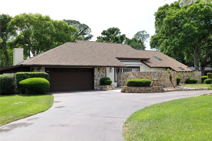 Under contract-accepting backup offers. One or more photo(s) has been virtually staged. This is possibly one of the most unique homes currently available in Palm Coast! It was built in 1982 and located on the locally known "Executive Row".  With over 2,700 SQ FT it boasts 4 bedrooms and 3 full baths.  There is a large family room off the kitchen with a stone fireplace and a living room with vaulted ceilings and formal dining room with a beautiful view of the pool and backyard.  All the baths have double vanities.  The yard and pool is private and has beautiful trees and landscaping.  It is sitting on the 1st fairway of the Palm Harbor golf couse.   The roof was installed in 2023, AC in 2019 and water heater in 2019.  
The home has been  well maintained over the years. It provides a solid foundation with endless potential for updates and personalization to match your vision and lifestyle. Whether you're looking to modernize or preserve its character, the possibilities are truly exciting. 

Enjoy Florida living with your private pool and serene golf course backdrop—perfect for relaxing or entertaining.

Priced to sell—schedule your showing today!