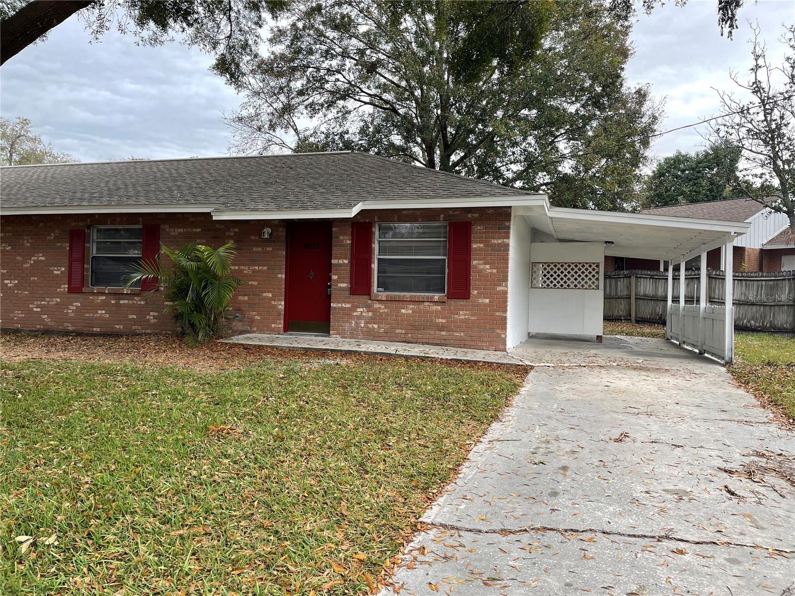 Innovative Realty residents are enrolled in the Resident Benefits Package (RBP) for $50.00/month which includes renters’ insurance, HVAC air filter delivery (for applicable properties), utilities management, our best-in-class resident rewards program, and much more! An admin fee of $195.00 will be due at move-in.
4622 Dimbath Dr. is a 2 bedroom, 1 bath recently renovated duplex property in Lakeland! Upon entrance into the living room, you'll notice the vinyl flooring throughout the home. The living room is spacious and allows for natural light into the home. The kitchen is recently upgraded with appliances including the refrigerator and range. Easily access the kitchen from the second entrance through the covered carport. Both bedrooms are well sized, featuring ceiling fans and closet space. The bathroom is easily accessible from both bedrooms, featuring a shower tub combination. Rounding out this property is the spacious backyard and the laundry area within the kitchen with hookups to accommodate for a full sized washer and dryer. This property will not last long!
