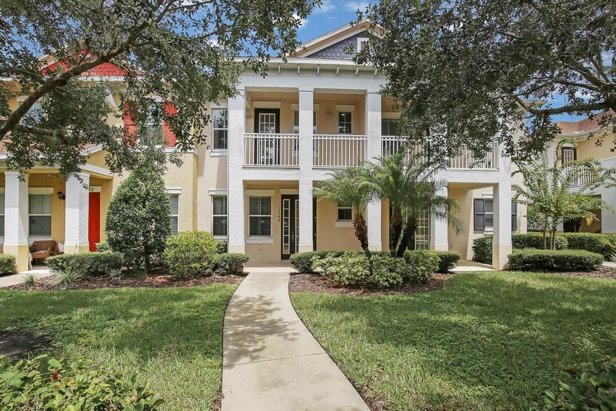 Step inside this beautifully appointed former model home located in the heart of FishHawk Ranch’s sought-after Garden District. Thoughtfully designed and upgraded throughout, this stunning townhome features two primary suites, 2.5 bathrooms, a covered balcony, and an attached 2-car garage—offering comfort, convenience, and style.
The first floor welcomes you with an open layout that seamlessly connects the living room, dining area, and kitchen—ideal for everyday living and entertaining. Design upgrades include diagonally laid tile flooring, volume ceilings, custom lighting and fixtures, shiplap accents, and a whole-home audio system. A convenient half bath completes the main level.
The chef’s kitchen is a standout, offering stainless steel appliances including a gas range, an abundance of maple cabinetry, granite countertops, a large island with undermount sink, and seating space for casual dining.
Upstairs, you’ll find two spacious primary retreats—each complete with a walk-in closet and an ensuite bathroom featuring a sizable walk-in shower, dual sink granite vanities, and a private water closet. The front-facing suite offers its own private balcony overlooking the neighborhood park—perfect for morning coffee or unwinding in the evening.
With lawn care maintained by the HOA, you’ll enjoy low-maintenance living and more time to take advantage of the incredible FishHawk amenities. Residents enjoy over 30 miles of trails, resort-style pools, fitness centers, tennis and basketball courts, playgrounds, parks, and highly rated schools.
Conveniently located near restaurants, retail, and community features—this location is hard to match. 
This exceptional townhome offers the lifestyle you've been waiting for—don’t miss the opportunity to make it yours!
