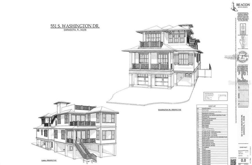 Under Construction. Welcome to this immaculate BRAND NEW 9-bedroom, 9-bathroom luxury home that epitomizes elegance and opulence. This stunning property will be ready for you to move in or capitalize on its incredible rental potential. Don't miss out on this fantastic opportunity to own a piece of paradise. As you step inside, you'll be greeted by the exceptional attention to detail that sets this coastal oasis apart. Custom cabinetry, top-tier appliances, and hurricane-impact doors and windows ensure a safe and stylish living experience. With over 4500 square feet of living space, this home is thoughtfully designed to enhance your lifestyle. This home is a true tropical paradise, surrounded by swaying palm trees and featuring a private pool and hot tub. You'll have countless opportunities for outdoor living and entertainment on the expansive patio spaces. The first floor offers garage space and easy access to the outdoor living area. On the main floor, a large great room design combines a living room, dining area, and a beautifully designed kitchen. The focus is on breathtaking views and an abundance of natural light. Both levels feature generous decks, providing the perfect vantage point to savor the sights and sounds of beach life. For the ultimate in panoramic views, head to the rooftop balcony/patio, where you can capture picturesque sunsets and revel in a 360-degree vista of the surroundings. This property is located in the heart of St Armands, renowned for its popular shopping and dining options, and steps to the nearby beaches. Whether you're seeking a prime investment property or your forever dream beach house, your search ends here with this remarkable offering. Don't let this opportunity slip through your fingers. Embrace the pinnacle of luxury and sophistication in this remarkable home!