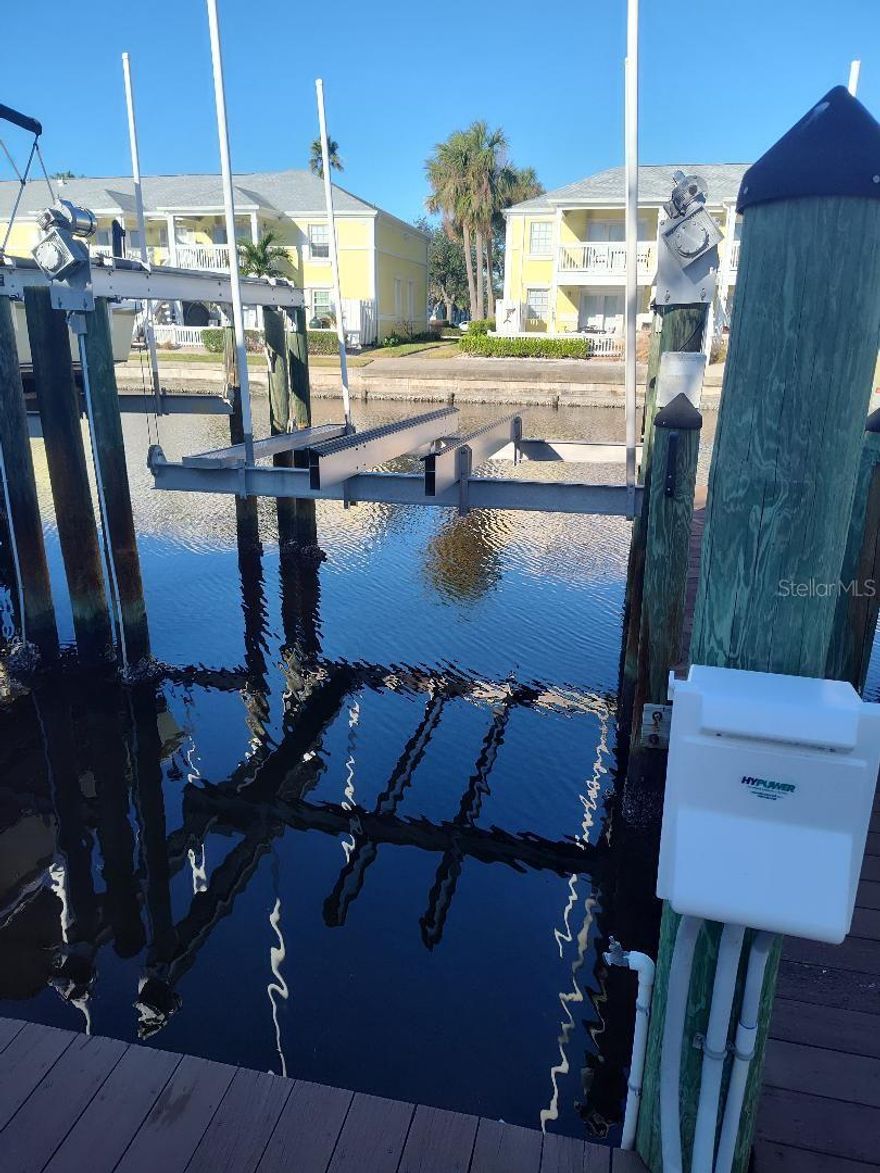 Boat Lift can accommodate 13,000 lbs and up to a 32 foot boat