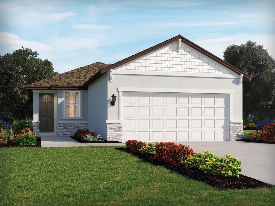 Brand new, energy-efficient home available NOW! The Denali II floorplan features a spacious open-concept design with 3 bedrooms, 2 bathrooms, and a 2-car garage. The chef-inspired kitchen seamlessly connects to the expansive great room and dining area, perfect for entertaining or everyday living. The Grove at Stuart Crossing Premier Series offers single-family homes with open-concept floorplans in Bartow, FL. Convenient to several major highways, this community is ideal for those who commute to Lakeland, Tampa and Orlando. Residents will enjoy amazing amenities that include a resort-style pool, clubhouse, fitness center, pickleball courts, playground, dog park, and trails in a beautiful "old Florida" setting.  Each of our homes is built with innovative, energy-efficient features designed to help you enjoy more savings, better health, real comfort and peace of mind.