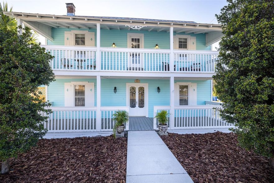 An incredible opportunity awaits in Palm Harbor with this fully turnkey, six-bedroom, five-bath multi-residence estate. Complete with a NEW roof, sparkling pool, relaxing spa, and your own private 2-hole putt-putt green right in the backyard. Perfectly suited for a short-term rental, multigenerational retreat, or a rare income-producing compound, this property offers flexibility that is hard to find. Step inside the main home (3 bed/3 bath) to discover a welcoming eat-in kitchen, expansive double living room, and a charming staircase leading to the second floor. Upstairs, you will find enough beds to sleep eight, and two full bathrooms providing comfort and privacy for family or guests. The main home offers beautiful pool views with patio/spa access from the living area. The additional detached structure offers exceptional versatility. Downstairs includes a large theater/media room, a pool bathroom and a private bedroom—ideal for entertainment or guest quarters. Upstairs, there is a full-size kitchen and comfortable living area. With two additional bedrooms, this self-contained living space is ideal for rentals or extended family. The resort-style backyard is designed for relaxation and fun, offering a shady hammock retreat, a space for practicing your swing, and an expansive paver deck perfect for soaking up the sun!  Located in a golf-cart-friendly community, just minutes from vibrant downtown Palm Harbor and the award-winning shores of Honeymoon Island Beach, this property combines coastal convenience with exceptional income potential. Opportunities like this rarely come to market—a true turnkey retreat in one of Tampa Bay’s most desirable areas, with NO FLOOD insurance required. Short term rental license transfers with the property, buyer to verify all measurements. All furnishings STAY with the home! Schedule your showing today!