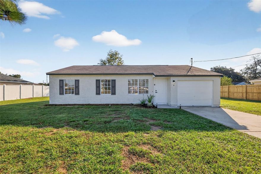 Charming Newly Renovated 3/2 in the Heart of Horse Country!

Welcome to this beautifully renovated 3-bedroom, 2-bath home in scenic Ocala, Florida — the Horse Capital of the World! With 1,004 sq. ft. of move-in-ready living space, this home offers the perfect blend of comfort, style, and convenience.

Step into the foyer and be greeted by luxury vinyl plank flooring flowing throughout the entire home and fresh, bright interior paint that creates a welcoming atmosphere. The updated kitchen features modern cabinets and countertops, while both bathrooms have been refreshed for a clean, contemporary feel. Each bedroom offers ample space, and new fixtures throughout add a touch of modern elegance.

Sliding glass doors lead you to a spacious backyard patio, ideal for grilling, outdoor games, and gatherings. Follow the path to a cozy firepit area — perfect for relaxing evenings under the stars. The massive yard provides endless possibilities for toys, gardens, or even a future pool!

Enjoy the freedom of no HOA, a quiet neighborhood setting, and the convenience of a well and septic system. Located just minutes from shopping, dining, schools, and parks, this home is an excellent opportunity for first-time buyers, families, or investors alike.

Ocala offers a charming small-town atmosphere with big outdoor appeal — from the World Equestrian Center to natural treasures like Silver Springs State Park and Ocala National Forest.

Don’t miss your chance — schedule your private showing today!