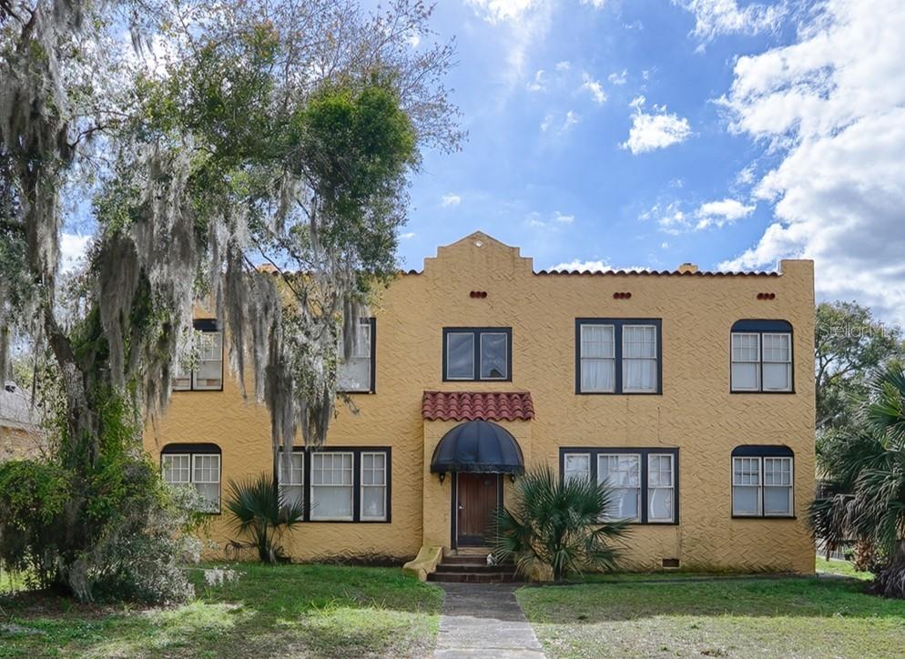 ATTENTION INVESTORS & HOMEOWNERS: QUADPLEX APARTMENT BUILDING, PLUS (4) STORAGE RENTAL UNITS, EUSTIS, FL 32726. Located in the historic district of Eustis and just (3) Blocks from downtown. "Turnkey" investment opportunity, 100% occupancy and all tenants on annual leases. Homeowners can live in (1) unit and rent out the other units. No "HOA". City of Eustis water & sewer. Unit Profile: Living/Dining Rooms, Full Kitchen, Full Bathroom, Primary Bedroom, Bonus/Bedroom#2, Rear Porch. (2) Dedicated Parking Spaces. All units were fully remodeled and updated in 2019. The property also includes a detached (4-unit) rental storage building with roll-up doors that generates $500.00 in monthly income. The property is located within close proximity & walking distance to Downtown Eustis & Bay Street, Lake Eustis lakefront, lots of restaurants, shops, city parks & just 5-minutes to the Lake County Mall, Target, Walmart, etc. and a variety of other conveniences for the tenants and their guests. PLEASE DO NOT ENGAGE OR DISTURB TENANTS. NO SIGN at the property and all inquiries are to be directed to the Listing Agent only.