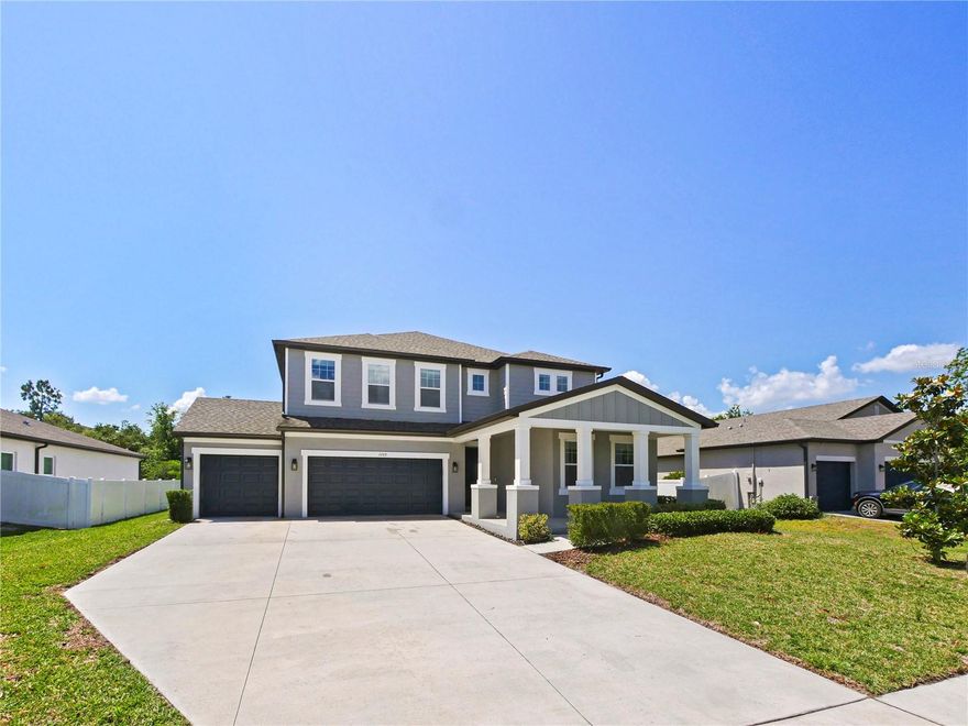Experience refined living in this exceptional 5-bedroom residence, ideally situated in a highly sought-after location just moments from I-4. Built in 2023, this nearly new home seamlessly blends modern elegance with everyday functionality, offering a great lifestyle defined by comfort, efficiency, and thoughtful design.

From the moment you enter, you are welcomed by soaring ceilings, expansive living spaces, and an abundance of natural light that enhances the home’s open-concept layout. Every detail has been carefully curated, with upscale finishes and premium upgrades throughout, creating an atmosphere of understated luxury.

The gourmet kitchen flows effortlessly into the main living and dining areas, making it perfect for both intimate gatherings and grand entertaining. Designed with energy efficiency in mind, the home features advanced insulation and high-quality construction, ensuring optimal comfort while maintaining low utility costs.

This residence is fully appointed with all appliances, including a washer and dryer, along with a Reverse Osmosis water filtration system that adds a touch of everyday luxury. Solar panels further elevate the home’s efficiency, delivering significant energy savings without compromising on modern convenience.

Set within a well-maintained community with very low HOA fees, this home offers unparalleled value in a prime location close to major highways, premier shopping, and fine dining.

A rare opportunity to own a nearly new, energy-efficient luxury home where style, sustainability, and location come together effortlessly.