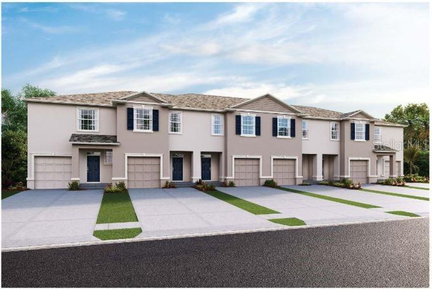 Under Construction. Thompson Grove presents the Glen. This two story, all concrete block construction end unit townhome has an open concept downstairs that includes a spacious kitchen, powder room, and a spacious family room overlooking the covered rear lanai providing great space for entertaining family and friends. The home includes sleek stainless steel appliances. As you head up to the second Floor plan, you are greeted with bedroom one that features an ensuite bathroom, two additional bedrooms, a full bathroom, and a laundry area. Like all homes in Thompson Grove, the Glen includes a Home is Connected smart home technology package which allows you to control your home with your smart device while near or away. Your new townhome will always have fantastic curb appeal while allowing you time to do the activities your family enjoys most.  

*Photos are of similar model but not that of exact house. Pictures, photographs, colors, features, and sizes are for illustration purposes only and will vary from the homes as built. Home and community information including pricing, included features, terms, availability and amenities are subject to change and prior sale at any time without notice or obligation. Please note that no representations or warranties are made regarding school districts or school assignments; you should conduct your own investigation regarding current and future schools and school boundaries.*