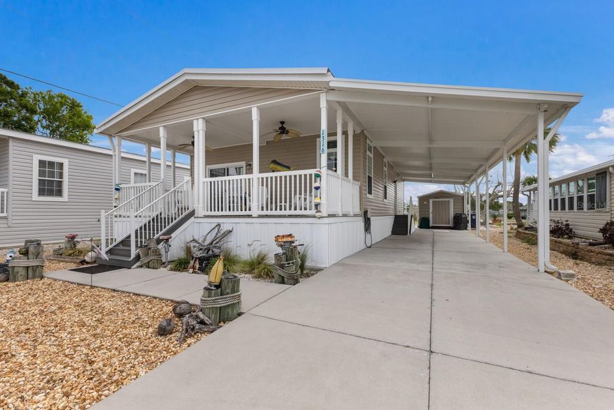 BOATERS PARADISE AWAITS IN THE 55+ RESIDENT OWNED COMMUNITY OF TROPIC ISLES!
This immaculate, 2016 2 bedroom, 2 bathnhome offers true TURN-KEY convenience, perfect for seasonal or year-round living. This home has crown molding throughout, luxury vinyl flooring, upgraded wood blinds and in immaculate condition. Home is furnished and MOVE-IN READY! LOW MAINTENANCE DECORATIVE ROCK LANDSCAPING means you can spend less time on yard maintenance and more time enjoying the coastal lifestyle and amenities the Manatee and Sarasota County area provides. A shed and workbench with storage adds functionality, while the backyard provides room to park small boat trailer or additional guest parking. NEW METAL ROOF IN 2024 and NEWER AC!  
NO MONTHLY LOT LEASE, YOU OWN THE LAND! With an INCREDIBLY LOW ANNUAL HOA FEE of just $100.00 , this home is an exeptional value in one of Florida's most desirable 55+ waterfront communities.   
The Tropic Isles Community offers Resort-Style Amenities including full service marina, community boat ramp, heated pool and spa, fitness center, clubhouse, kayak launch, fishing, shuffleboard and endless social activies-all set along Terra Ceia Bay leading directly to Tampay Bay and the Gulf of Mexico. 
Whether your downsizing, or searching for the perfect second home, this is your opportunity to embrace carefree coastal living. Simply bring your suitcase and start enjoying the Florida Lifestyle. 
Approximately 17 miles from UTC Mall, 14 miles from Sarasota/Bradenton International Airport, 13 Miles to the beautiful Anna Maria Island Gulf Beaches and minutes away from Emerson Pointe Preserve, Bradenton Riverwalk, marinas, public boat launches, restaurants and shopping.