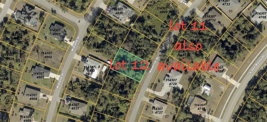 Build Your Florida Dream Home! This oversized residential lot presents an exceptional opportunity in the rapidly growing City of North Port. Additional lot available next door by the same owner, offering potential for expanded space or investment opportunities. Nestled in a peaceful setting while remaining conveniently close to shopping, dining, schools, parks, airports, and major roadways, this property combines tranquility with accessibility. Enjoy quick access to I-75, nearby Gulf beaches, golf courses, and all that Southwest Florida has to offer. Located in an established neighborhood with newer homes nearby, this property is ideal for a primary residence, seasonal retreat, or investment build. No HOA, no flood zone, and no rental restrictions provide added flexibility and peace of mind. Don’t miss your chance to secure land in one of Florida’s fastest-growing communities.