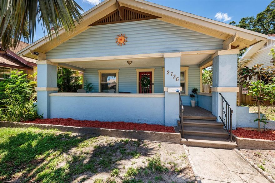 BEAUTIFULLY RENOVATED and WELL-MAINTAINED TRIPLEX in WALKABLE HISTORIC KENWOOD!!  Prime opportunity to purchase an excellent income-generating property in one of the HIGHEST-DEMAND areas of DOWNTOWN ST PETERSBURG!  The front BUNGALOW is a nicely remodeled 2 Bedroom/2 Bath home with beautiful hardwood floors, open floorplan, fireplace, kitchen with bar, laundry and a true MASTER BEDROOM with MASTER BATH and huge WALK-IN CLOSET making it ideal for owner-users and tenants alike.  While the home is very comfortable and well laid-out, without a doubt the LARGE, COVERED FRONT-PORCH is what KENWOOD is all about - perfect for enjoying our gorgeous Florida weather while relaxing in the shade!  The 2 units in the rear building each have private entrances and are privately fenced off from the front Bungalow. The spacious 1 BR on the second floor has an excellent floorplan with additional den/office space and great natural lighting, making sure it will always draw solid rents in St Pete.  The Studio on the ground floor includes its own covered patio and rounds out an excellent unit-mix for a single investment property, while the STORAGE GARAGES can add significant additional cash flow as well.  NEWER ROOFS and significant updates in the last few years have this NO-FLOOD ZONE, 100% OCCUPIED property turn-key ready for the next owner.  Located just short-blocks from the GRAND CENTRAL DISTRICT of booming DOWNTOWN ST PETE this property is in an IDEAL LOCATION for Owners and Tenants alike!! Walk to Central Ave and all the excellent restaurants, shops and breweries, and just a few steps further for the all of the amazing DINING, ENTERTAINMENT, CULTURAL ATTRACTIONS and WATERFRONT PARKS that DOWNTOWN ST PETE is so rightly famous for!!! With easy access to the freeway you're also just a short drive to our amazing BEACHES or downtown Tampa - truly something for everyone.  This location is in-demand and will remain so for both homes and rentals as St Pete continues to grow.  The property has STABLE RENTS with SIGNIFICANT UP-SIDE POTENTIAL!!   Contact soon to schedule a showing!