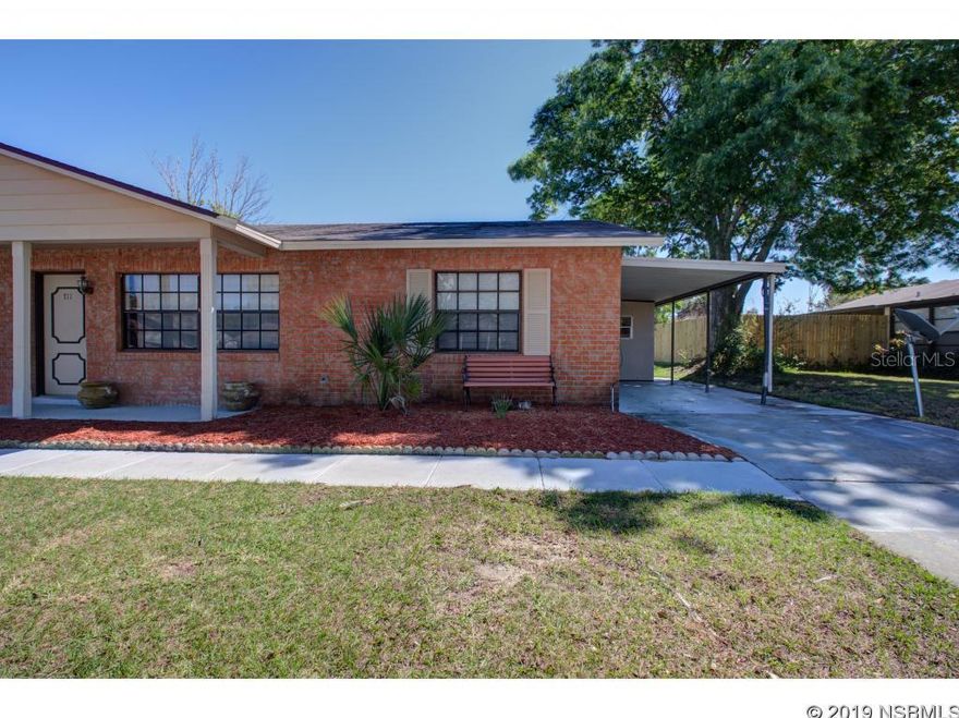 Nice neighborhood. Solid, well-built home has ceramic tile throughout. Priced right, and convenient location to beach, US1 and connect to I-95. Disney World 1 hour away, Beaches, 15 minutes, Daytona Speedway is 30 minutes away. Duplex home with a voluntary HOA for pool for $150 annually but not mandatory. ;Water: City