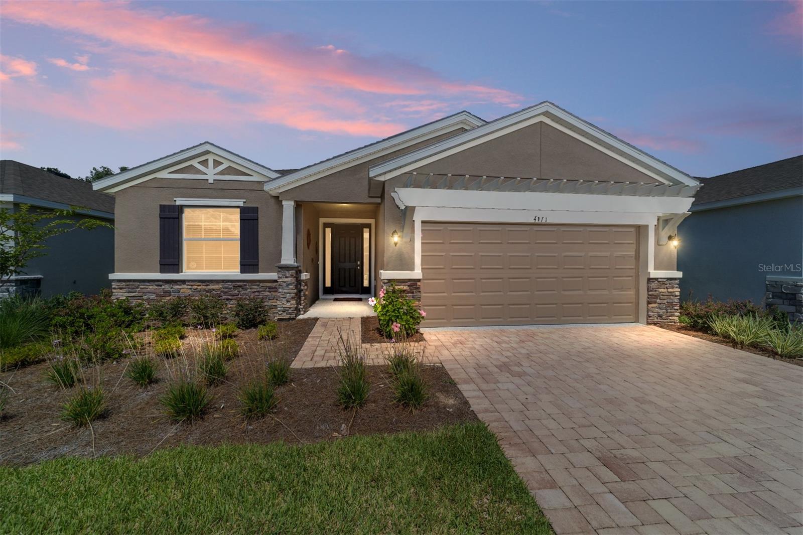 Welcome to this Brand New Construction FULLY FURNISHED 3 bedroom, 2 Bath Laurel model home nestled in the prestigious, gated community Ocala Preserve. Located just 6 minutes from the World Equestrian Center! This immaculate and thoughtfully designed home offers an open-concept layout with soaring ceilings and abundant natural light, creating a warm and inviting atmosphere. The oversized great room and open floor plan is the perfect place to entertain family and friends. The modern kitchen is a chef’s dream, complete with granite countertops, ample cabinetry, and upgraded stainless steel LG smart appliances, equipped with everything you need! Each room includes remote-controlled ceiling fans for year-round comfort and ease. The spacious primary suite is a true retreat, featuring a large king bed, comfortable linens, large windows open to the beautiful backyard views and an elegant ensuite bathroom with dual sinks and a generous walk-in closet. The two additional bedrooms feature plush carpeting, tasteful decor and furnishings and are ready for you and your guests to enjoy! Step outside to enjoy a fully fenced backyard—ideal for your fur babies—and a covered back patio that’s perfect for relaxing or entertaining. Tasteful decor, high-end furniture, and upgraded finishes create an elegant ambiance throughout the home. A premium lot with upgraded landscaping further enhances the outdoor experience. The deep 2-car garage offers ample storage and is even golf cart ready! High-speed internet, utilities, and all community amenities are included in the rental rate. Enjoy access to golf, resort-style pools, tennis courts, dog park, 21 miles of serene walking trails, pickleball courts, a day spa, a fitness center, and more! Schedule your private tour today and discover your perfect family getaway at Ocala Preserve! AVAILABLE AUGUST-NOVEMBER AT $2700 OR FOR WINTER SEASON DECEMBER-APRIL AT $4700- ALL INCLUSIVE!