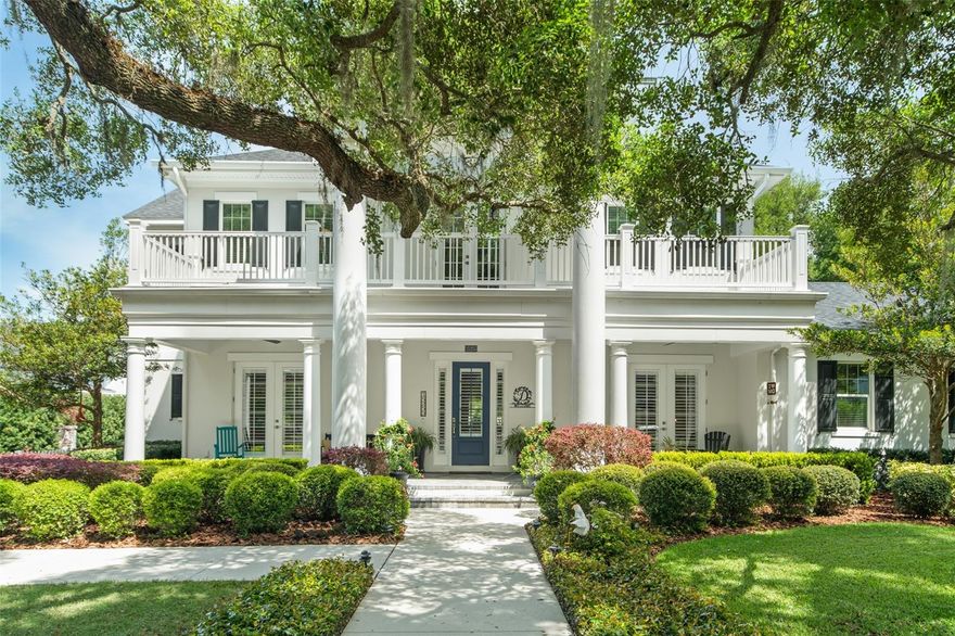 Discover the epitome of luxury living in this stunning custom-built RCB Homes masterpiece, nestled on an exquisite tree-lined street in the sought-after Oakland Park subdivision. This exquisite residence is the true definition of a “forever” home and boasts an array of premium features and sits on one of the largest lots in the community, offering unparalleled space and privacy. As you approach the home, you'll be greeted by charming front and rear covered porches that overlook the expansive, nearly half-acre homesite. Step inside to find your choice of either formal rooms, or dual offices as you make your way to the breathtaking open floor plan. The heart of the home features a massive family room with custom shiplap feature wall, electric fireplace and a gourmet kitchen that will delight even the most discerning chef!  The natural gas kitchen is equipped with an abundance of cabinets, a hidden walk-in pantry, pot filler, multiple ovens (including convection and steam), and top-of-the-line Thermador and Bosch appliances. The counter-height island comfortably seats 12, making it perfect for family meals as well as formal entertaining. The first-floor primary suite is a true oasis, featuring two oversized custom walk-in closets and a spa-inspired master bathroom. Indulge in the walk-in double-head shower, his and her vanities, bidet, and a contemporary-styled garden soaker tub. Upstairs, you'll find three additional oversized bedrooms all with walk-in closets, a fifth guest bedroom (currently used as a home gym), multiple walk-in storage closets, an open loft area, and library leading out to the second-floor balcony overlooking majestic Oakland Avenue. This home features approximately 1,200 square feet of walk-in attic storage providing endless future possibilities. Designed to accommodate a future elevator, and with the walk-in attic storage you have the potential to build out an in-law suite, or that same space can easily be transformed into a 7th bedroom or utilize the extra 1200 +/- square feet for a home theater, dance studio, gym, or flex space to suit your personal desires. Enjoy outdoor living on the screened-in rear patio with built-in summer kitchen and grill or relax in the pool planned fenced-in backyard under the shade of enormous mature trees. Savor your morning coffee on the inviting front porch or take advantage of the two community pools just steps away.  This residence is completed with an oversized 4-car garage, with both front driveway and rear alley access providing ample space and access for your vehicles and all of your storage needs.  Additional upgraded features include: upgraded light fixtures, crown molding, resurfaced upper deck, new upstairs sinks, full house water filtration, water softener, as well as 20 amp electrical under porch pavers for hot tub, as well as pre-wired columns for electric gate.  With the utmost flexible floor plan and prime location close to downtown Winter Garden’s quaint shopping, savory restaurants, and the West Orange Trail, this home offers unlimited possibilities and won’t last long!