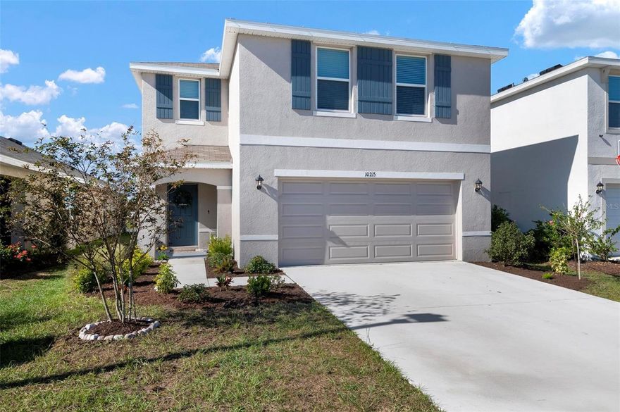 Welcome to this beautiful, move-in ready two story home nestled on a peaceful lake with breathtakingviews located in the heart of Bella Lago Community. Featuring a spacious open floor plan, newly renovated cabinets, light fixtures, and much more! State of the Art kitchen with stainless steel appliances, island, and spacious pantry. Arrange your living and dining area however you please in this huge open great room. Half bath on first floor. Sliding glass doors open to back yard with sunrise and sunset views perfect for entertainment or a peaceful morning enjoying a cup of coffee awaiting sunrise. Laundry room positioned conveniently upstairs close to the four bedrooms and two full baths. This home offers the perfect blend of classic and cozy features. Bella Lago amenities include two clubhouses, fitness center and gathering room, picnic area, playground, two pools, and dog run for your fur-baby.