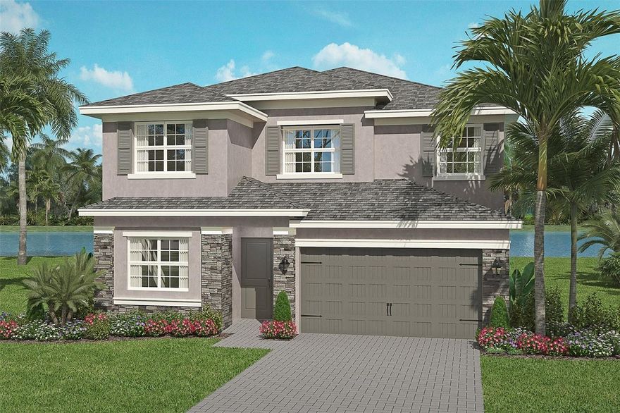 Under Construction. Welcome Home to Winding Ridge! Gl Homes newest resort style community in Wesley Chapel. Love where you live and where you can set a new standard for a luxury active lifestyle. No CDD.  HOA includes all exterior landscaping so you can enjoy yourself and relax.  This Alexia model is currently under construction. You can visit the sales center to tour a finished model. Each homesite in Winding Ridge  features paver driveways, walk ways and rear lanais. This Alexia model features luxurious finishes and great open floor plan. 4 large bedrooms and 4 bathrooms plus a loft and a den/possible 5th bedroom. Gourmet kitchen with huge island, stainless steel appliances and 42" cabinets. This homesite is very special since it is on model lane with conservation views and conveniently located to the fabulous clubhouse featuring indoor sports courts, fitness center, resort style pool with cabanas, a splash park for the little ones, lighted tennis courts and an event room where you can gather with your friends and neighbors. You will not find another new home community in the area that offers all that you will find in Winding Ridge.  Very close to the Shops at Wiregrass with shopping and restaurants, The Tampa Premium Outlets with more than 100 stores, restaurants and entertainment options.  Wesley Chapel is home to Advent Health Center Ice complex, brand new indoor sports complexes, tennis facilities and town parks and playgrounds.  Minutes away to Advent Health Wesley Chapel and the new Baycare hospitals, Pasco Hernando State College and several county and charter schools.   Enjoy all that the growing area of Wesley Chapel has to offer while you are still  close to I75/275 with a 30 minute commute to Downtown Tampa. State of the Art Medical facilities including Moffit, Johns Hopkins, Tampa General Hospital and VA hospital are a short drive.  Easy drive to Tampa International Airport and Gulf Beaches too!