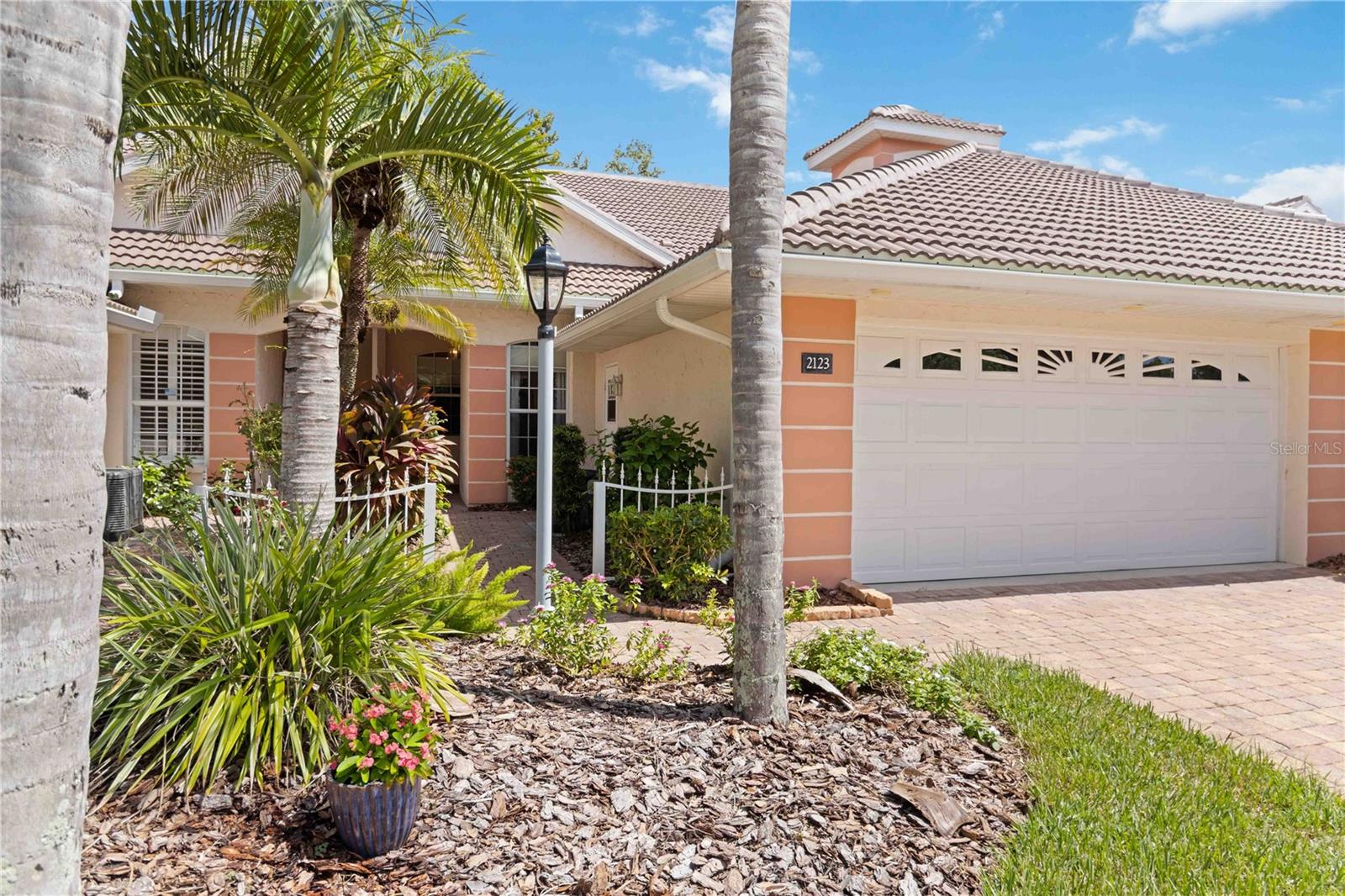 One or more photo(s) has been virtually staged. Gorgeous Water View Villa in the Gated Community of Bobcat Trail! This Freshly painted home ready for you has two bedrooms/two bathrooms, and two car garage with versatile bonus room—ideal for office, dining, or even a third bedroom (closet included). Enjoy peaceful water views from the living room, lanai, primary suite, and kitchen. Both bedrooms feature walk-in closets.
Updates include; New Granite counters, sinks, and faucets in Kitchen & Baths, Updated LED lighting and Fans, New Screen on Lanai, New Toilets, Washer/Dryer replaced in 2024, Fridge and Dishwasher new in 2023, and Roof Replaced in 2024!
Have peace of mind in this quiet, completely finished neighborhood with so much to offer including Two Community Pools and one is just a short walk down the street. Excellent location close to restaurants, shopping, and entertainment. Just a quick drive away to many of Southwest Florida's beautiful beaches. This home is in flood zone X so no flood insurance is required!