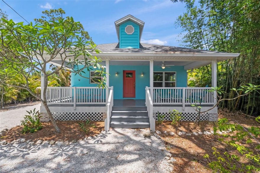 Welcome to paradise in Nokomis! This well appointed newer West of the Trail 1,246 square foot home is in an amazing location! This home is located in an "X" flood zone approximately 1.5 miles to the stunning Nokomis beach on Casey Key and only approximately 13 miles to the crystal quartz sands of Siesta Key beach. There are no HOA or CDD fees associated with this home and it has a history of seasonal rental income. The home has an abundance of natural light inside, and is complimented with a generous front porch perfect for lounging, dining and sipping cocktails after a relaxing day on the beach. This tranquil 2-bedroom 2-bathroom home boasts an open floor plan, vaulted ceilings in the great room, a beautiful kitchen with stunning counter tops and ample wood cabinets and an eat-in dining area. Enjoy the app. controlled features of this home including front and back door key-less entry and an ecobee smart thermostat. You will have peace of mind with a new A/C installed December of 2025. The primary bedroom creates the perfect ambiance to relax with a walk-in closet and an en-suite bathroom with a double vanity. The second bedroom is spacious with the convenience of a generously sized built-in closet. After your relaxing day on the beach, you will love being able to leave your sandals and suits in your indoor laundry room with cabinets just inside the side entry to the home off the driveway. You will love living in this central location close to stunning beaches, golf courses, great fishing, boating, kayaking, bike riding, great restaurants, shopping centers, schools, medical facilities, and more! Schedule a showing today!