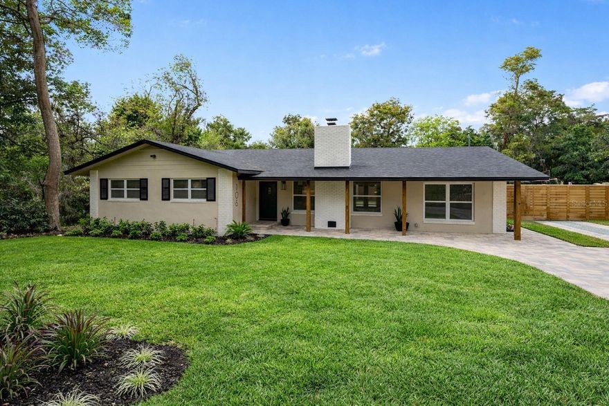 One or more photo(s) has been virtually staged. Rare opportunity! Fully remodeled Maitland pool home with DEEDED ACCESS to the 58-acre SKIABLE Lake Seminary shared by only nine homes — and NO HOA.

Brand new roof, HVAC, windows, kitchen, flooring and more—just minutes from the shopping, dining, and charm of Winter Park. Homes with skiable lake access like this rarely become available.

Imagine starting your mornings with coffee by the water and ending the day with sunset boat rides on the 58-acre skiable Lake Seminary—an exclusive privilege shared by only nine homes. The community boat ramp is just 500 feet away, making it incredibly easy to launch your boat and enjoy the lake anytime.

Back at home, everything feels brand new. This completely remodeled Maitland pool home has been thoughtfully updated from top to bottom with a new roof, new HVAC system, new windows, luxury vinyl plank flooring throughout, a stunning new kitchen with all new appliances, and beautifully refreshed outdoor spaces with new pavers and lush new sod. Every detail was designed to create a home that feels modern, effortless, and truly move-in ready.

Sunlight pours across the open floor plan, guiding you naturally toward the heart of the home—the designer kitchen. A gorgeous waterfall island, wine cooler refrigerator, stylish fixtures, and thoughtful lighting create the perfect space for entertaining, where guests gather while conversations and laughter fill the room.

When the evening cools, the beautiful wood-burning fireplace creates a warm and inviting atmosphere for relaxing nights at home.

The layout also offers a versatile flex space, perfect for a family room, home office, or creative retreat—easily adapting to your lifestyle.

The spacious primary suite serves as a private sanctuary, highlighted by an incredible spa-inspired bathroom featuring a walk-in shower with a soaking tub inside, creating a unique and luxurious experience.

Step outside to your private backyard oasis, where the sparkling pool, expansive paver patio, and lush landscaping create the perfect setting for relaxing weekends or entertaining friends. Two storage sheds and dedicated boat parking make enjoying life on Lake Seminary effortless.

Located just minutes from the boutiques, dining, and charm of Maitland and Winter Park, this home offers the perfect balance of peaceful lake living and everyday convenience.

106 Oakwood Drive is a rare opportunity to own a fully remodeled pool home with skiable lake access, NO HOA, and a private boat ramp just steps away—where lake days, luxury upgrades, and effortless living come together beautifully