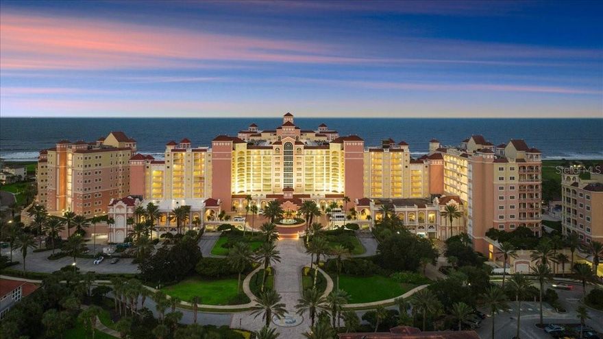 Welcome to your private slice of paradise. Located on the sought-after Mezzanine level of Hammock Beach Resort, this beautifully appointed premium three-bedroom, three-bathroom condo offers more than 1,600 square feet of bright, coastal-inspired living space and breathtaking views. This property is not only stunning but also a proven income producer. It ranks among the top-performing three-bedroom premium condos in the resort’s rental program, significantly outperforming the average units and generating nearly $100,000 in gross rental income for the owners in 2025. Designed for both relaxation and entertaining, the open-concept floor plan features luxury wood-look flooring, tray ceilings, crown molding, and elegant coastal décor throughout. Large windows and sliding glass doors frame panoramic views of the lush golf course and the sparkling Atlantic Ocean, filling the home with natural light and creating a serene coastal atmosphere. The spacious primary suite serves as a private retreat, complete with direct access to a large balcony, dual vanities, a soaking tub, a separate shower, and generous storage. Two additional bedrooms and bathrooms provide comfortable accommodations for family and guests. Offered fully furnished and beautifully decorated, this condo is completely move-in ready—simply bring your suitcase and begin enjoying the resort lifestyle from day one. Owners/Members enjoy access to the exceptional amenities of Hammock Beach Resort, including multiple resort-style pools, a lazy river and waterslide, championship golf at the Nicklaus Signature Ocean Course and the Watson Signature Conservatory Course, several on-site dining options, a full-service luxury spa, a state-of-the-art fitness center, and premier clay tennis and pickleball facilities. Club membership is required for access to the resort amenities and participation in the rental program, helping maintain the high standards and exceptional experience for both owners and guests. Don’t miss this rare opportunity to own a premier coastal getaway in Northeast Florida. Schedule your private showing today.