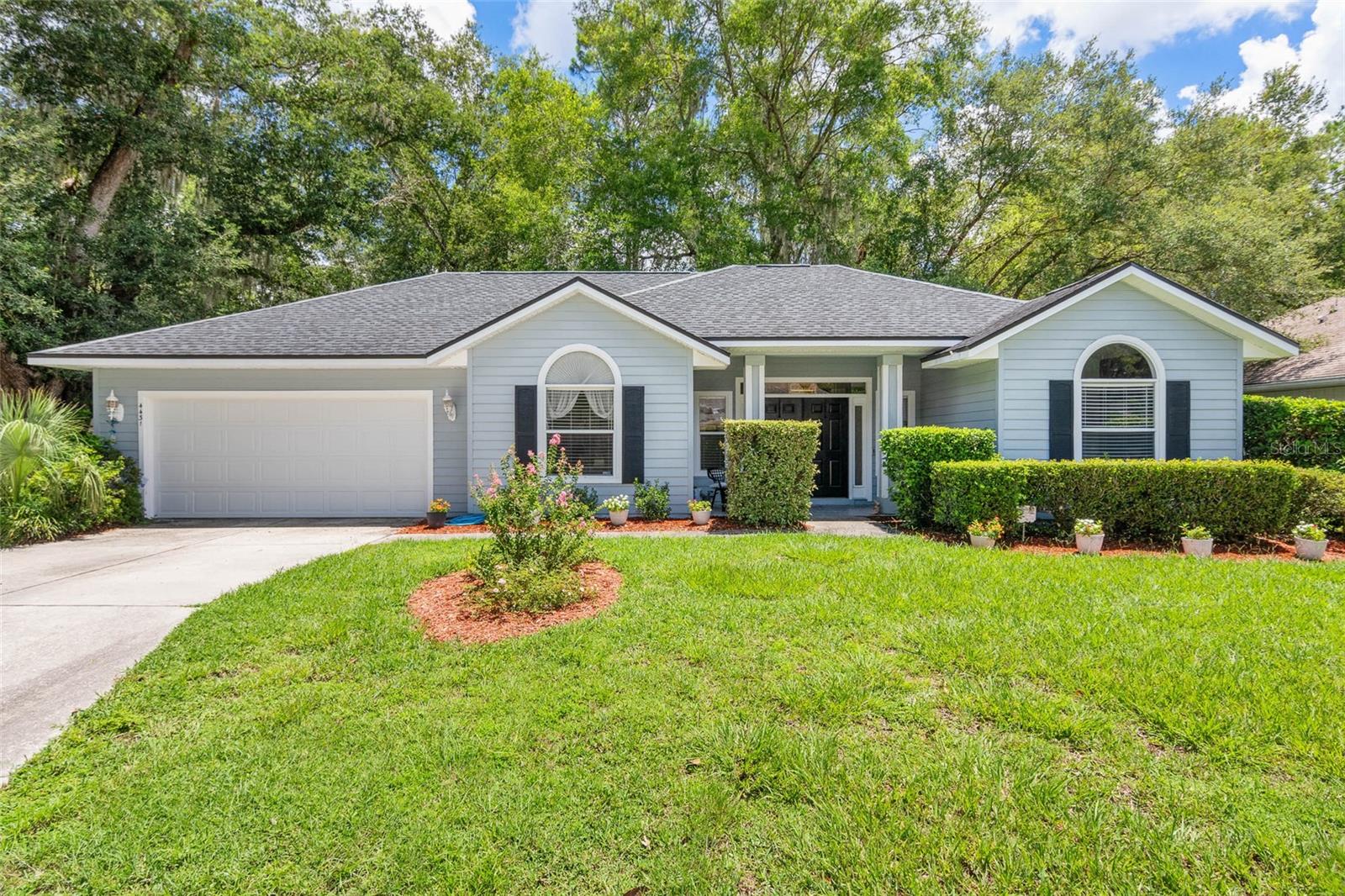 Welcome to Capri! This meticulously maintained 3-bedroom, 2-bathroom home offers 1,617 square feet of comfortable living space in one of Gainesville’s most desirable communities. Nestled on a shaded 0.17-acre lot, this property blends function and charm with a bright open floor plan and elegant new marble tile flooring throughout. You'll love the spacious primary suite featuring a walk-in closet, double vanity sinks, and a jetted tub. The split floor plan ensures privacy, while the additional bedrooms offer flexibility for guests or a home office. The current owners even used the formal dining space as a craft and office area, so many ways to make it your own. Step outside to a generously sized screened-in patio, perfect for relaxing or entertaining, surrounded by mature trees that provide ample shade. The backyard is fully fenced, and the lush landscaping is supported by a sprinkler system. With a grand double-door entry, newer roof (2019), and pride of ownership throughout, this home checks all the boxes. Living in Capri means more than just a beautiful home, it's a lifestyle. Enjoy access to a resort-style pool and hot tub, freshly refinished tennis and basketball courts, a gym, and a clubhouse available for private events. Wander the tree-lined walking trails or relax knowing the HOA takes care of neighborhood upkeep, including leaf and debris clearing from the roads. And all of this comes with a surprisingly low monthly fee of $94. Conveniently located just off NW 34th Street, Capri offers easy access to the University of Florida, UF Health, HCA, top-rated schools, shopping, restaurants, and more. Don’t miss your chance to own a piece of paradise in Gainesville. Schedule your private tour today!