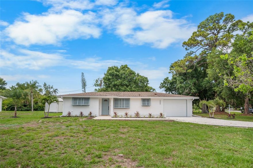 One or more photo(s) has been virtually staged. Everyday feels like a vacation in this beautifully updated home ideally located just MINUTES FROM THE SPARKLING SHORES OF MANASOTA KEY BEACH. Situated on an OVERSIZED CORNER LOT, this property offers extra space, added privacy, and endless potential for outdoor living. Inside, FRESH PAINT THROUGHOUT creates a bright and welcoming atmosphere, while the kitchen shines with GRANITE COUNTERTOPS and BRAND-NEW APPLIANCES designed to blend style with everyday functionality.***
Step inside and be greeted by a light-filled interior that flows comfortably from room to room. The primary bedroom features BUILT-IN SHELVING IN THE CLOSET for added convenience and style, while both bedrooms are beautifully complemented by CUSTOM WOOD VALANCES that add charm to the windows. The inviting living spaces are perfect for both everyday living and entertaining guests. A SPACIOUS BONUS ROOM with elegant FRENCH DOORS opens into the AIR-CONDITIONED FLORIDA ROOM, offering the ideal setting to relax, host gatherings, or enjoy year-round indoor-outdoor living. The updated kitchen is thoughtfully designed with sleek GRANITE COUNTERTOPS, AMPLE CABINETRY, and MODERN APPLIANCES ready for every meal and occasion. Head out to your backyard to soak up the sun or enjoy outdoor activities all-year round!~~~
This home places you close to everything that makes Southwest Florida living so desirable. Spend your days soaking up the sun at MANASOTA KEY BEACH, or explore local boutiques and restaurants along historic DEARBORN STREET. Nearby parks, boating, golf courses, and waterfront dining await. With its laid-back coastal charm, vibrant local events, and endless opportunities for recreation and relaxation, Englewood offers a lifestyle that truly feels like a permanent getaway. Call today to schedule your showing!