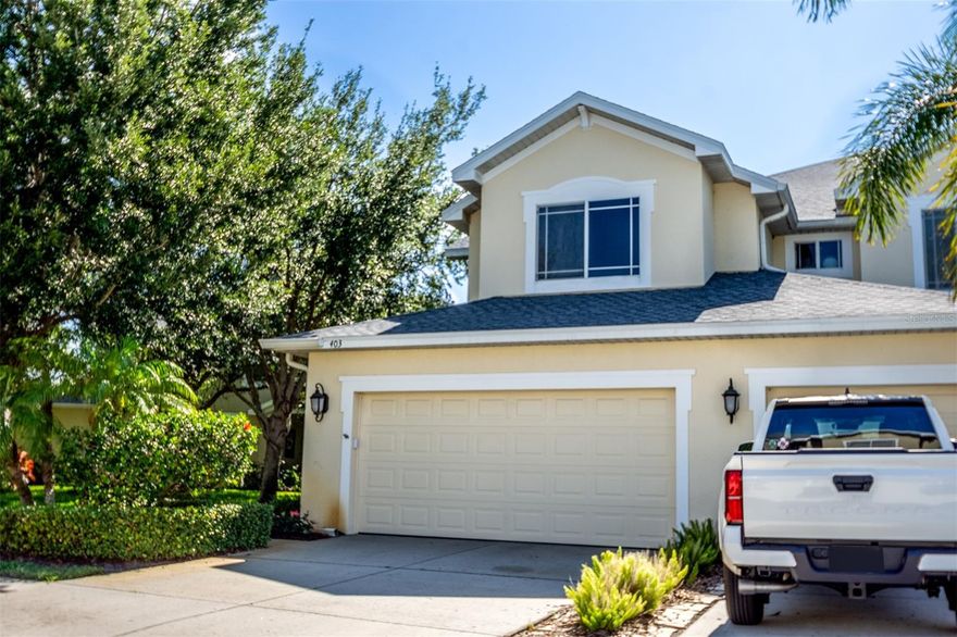 Wow and Welcome Home to you new Townhouse in the highly sought after Harbor Ridge of Palm Harbor! This corner lot is one of the largest in the community and serene overlooking the pond! This has mature trees, offering the kind of tranquil water views and hand a custom paver back porch and includes a pond front grill / relaxing spot! This beautifully detailed and immaculately maintained 1700 square foot townhouse will have you feeling at home the moment you step foot in the door. The gourmet kitchen boasts solid birch cabinetry, granite counters and high-end Kenmore Elite Appliances. The hardwood floors glean perfection and lead your eyes directly to the pond view. The bedrooms upstairs are separated by a long hallway with laundry closet and plenty of closet space. The master has a fantastic pond view and large walk in closet and the bathroom was updated with glass shower doors. The guest bedrooms are spacious and accommodating. The windows and garage door are hurricane impact proof. Roof is new in 3/5/25 and HVAC new in 7/1/22. This is a beautiful unit on the largest lot with the greatest pond view!!!