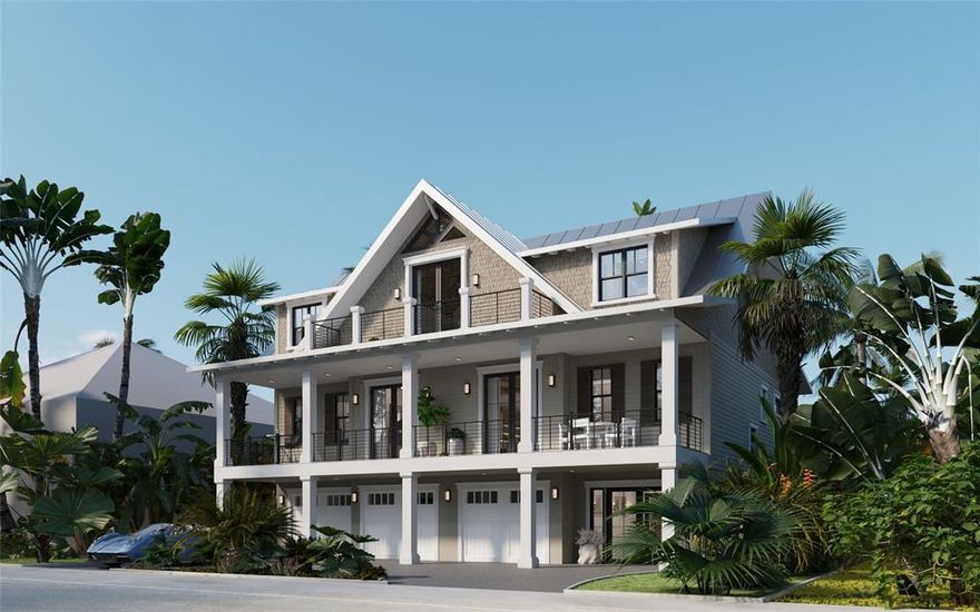 Under Construction. This UNIQUE AND EXTRAORDINARY custom home will have all the amenities that you can ever dream of in a beach house. This Stunning home will feature 5 BEDROOMS, 5.5 BATHROOMS and will come turn-key with unique designer finishes throughout, starting with its custom cabinetry, high end appliance package, hurricane impact doors and windows.  This SPECTACULAR HOME is perfect for entertaining because of the large expansive spaces on each level.  Are you dreaming of having your own backyard tropical oasis, well dream no more! This backyard has a saltwater pool and spa and if your too relaxed to walk to the beach for the sunset, just bring the party up to your rooftop deck.  This piece of paradise is walkable to the beautiful turquoise water of the GULF OF MEXICO and also close to shopping and dining.  GREAT INVESTMENT OPPORTUNITY!!! *Photos are of similar quality and style and are not exact representations of finishes*