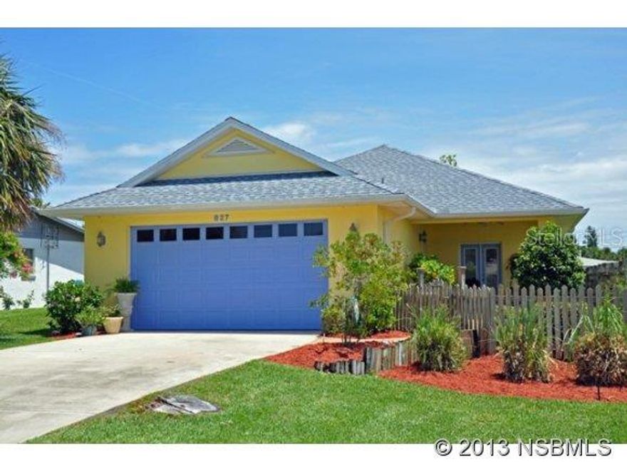 Immaculate home close to beach access. Tiled throughout, 10 ceilings, crown molding, front & rear covered porches plus patios with pavers. Fully fenced private yard with nice landscaping. Eat-in kitchen features granite tiled counters & GE Profile stainless appliances, including convection microwave & double oven, pull-out pantry & corner swing cabinet. Spacious master suite. Jack & Jill guest bath, plus powder room. Garage with extra cupboards, work bench & storage. New HVAC 2013. Irrigation system served by well water. Double doors access covered front (from kitchen) & rear (from living room) porches & patios. ;Water: City