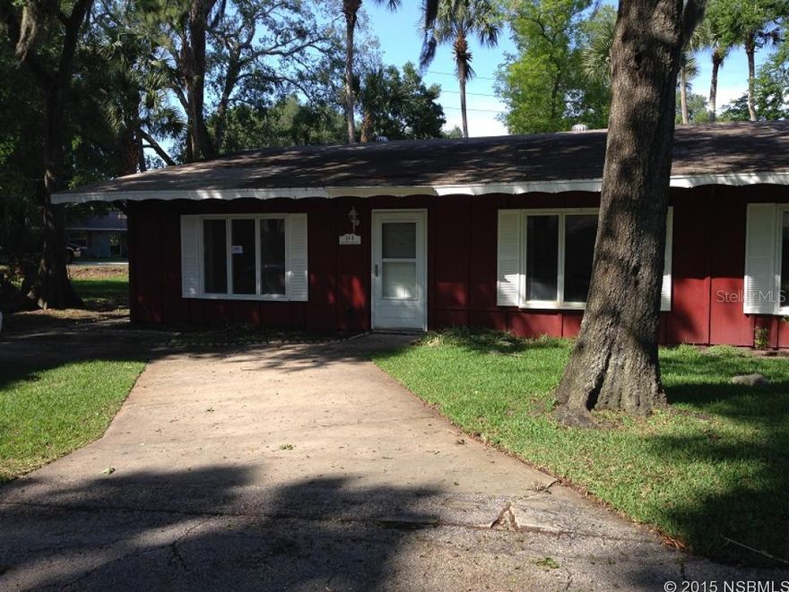 What a great condo unit located in the Country Club Chalets within a 10 minute drive to downtown New Smyrna Beach, the ocean, Flagler Avenue with great restaurants, shops and entertainment, yet tucked away in a quite condo community near the golf course. The unit is set up where you are only attached to one other unit, side-by-side and sitting on your front porch or back yard is commonplace, although fully maintained by the HOA. So relax under the large oak trees while listening to the birds sing in the mornings. The inside is huge opening into the large living room and dining room with ceramic tile throughout. The full kitchen is immediately adjacent and two bedrooms overlook the back yard with one full private bath and another full guest bath. This is a Fannie Mae HomePath property! ;LocationDescription: Condo ;Water: City