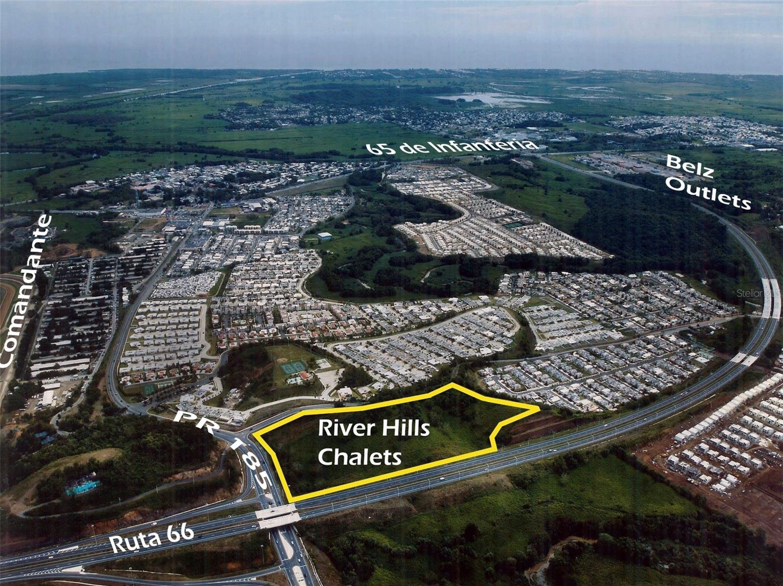 Explore a unique investment opportunity in Canovanas, Puerto Rico. This 10.2-acre parcel, previously approved for 200 multi-family units, is strategically positioned for development.
Featuring prominent street frontage and site exposure along Route 66, the property offers high visibility and effortless access. Located just off Exit 10, it benefits from steady vehicular traffic and excellent connectivity. The site is development-ready, with sewer and utility access points already in place.
Floor plans and surveys are available, providing detailed insights into the property’s layout and supporting the development process.
Its prime location near major population centers enhances its potential for mixed-use development, whether residential, commercial, or a combination of both. Canovanas continues to grow, making it an attractive location for a high-visibility landmark project.
Capitalize on this rare opportunity to create a dynamic development in one of Puerto Rico’s emerging markets.